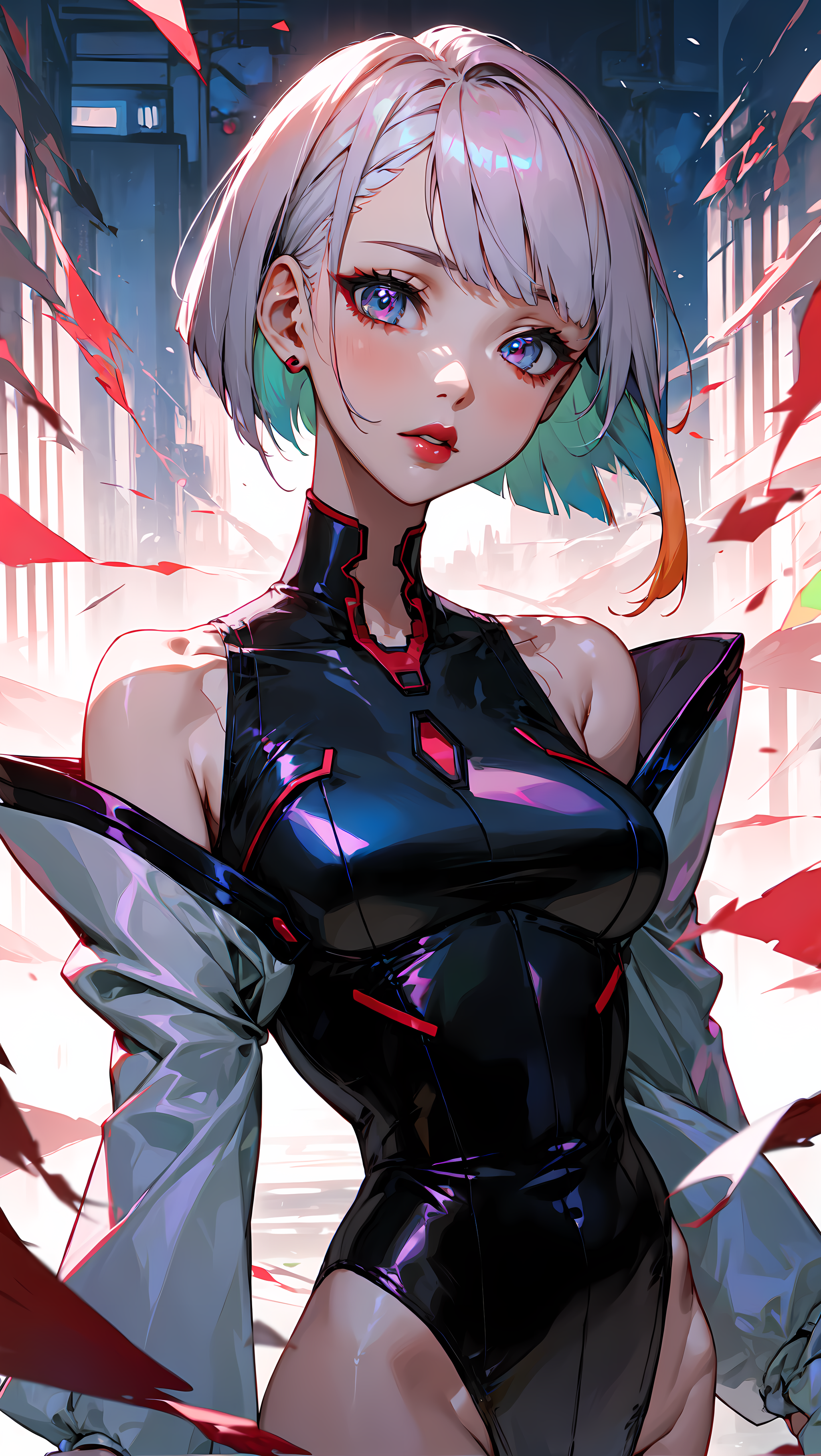 Anime 2048x3632 AI art anime Cyberpunk 2077 Cyberpunk: Edgerunners Lucyna Kushinada (Cyberpunk: Edgerunners)