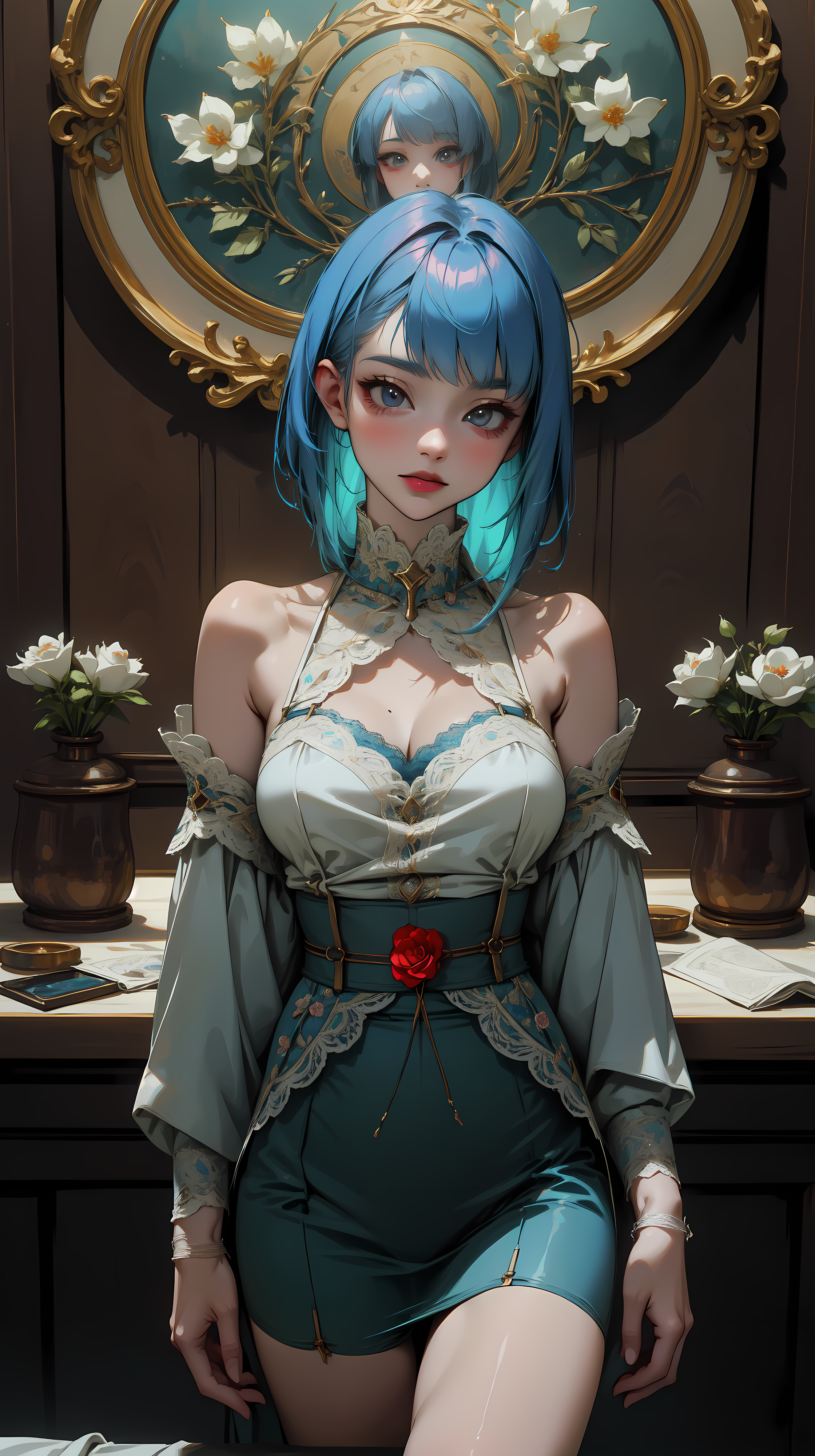 Anime 2240x4000 AI art fantasy art dress