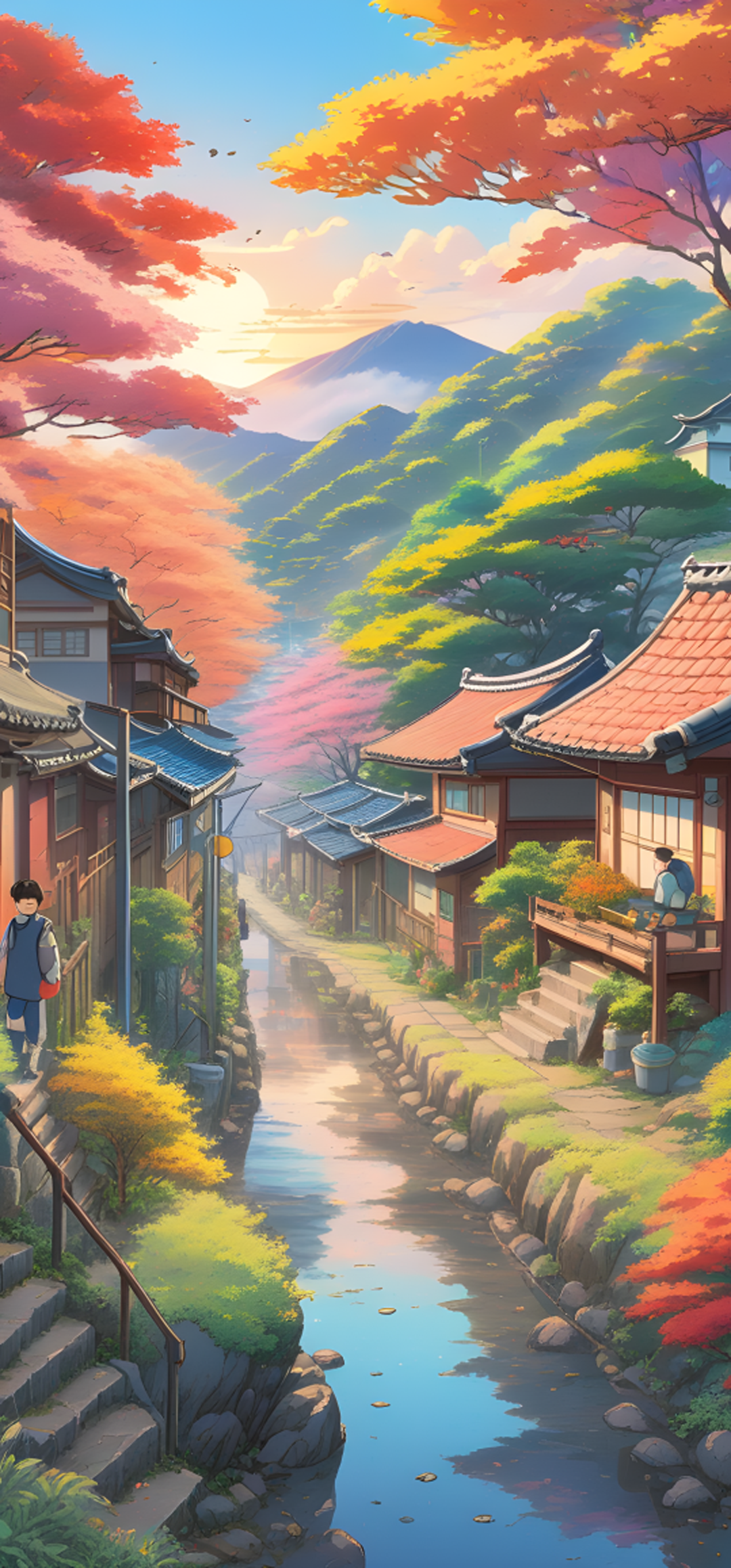 Anime 1080x2316 AI art landscape Nature-Digi-Art Zedge