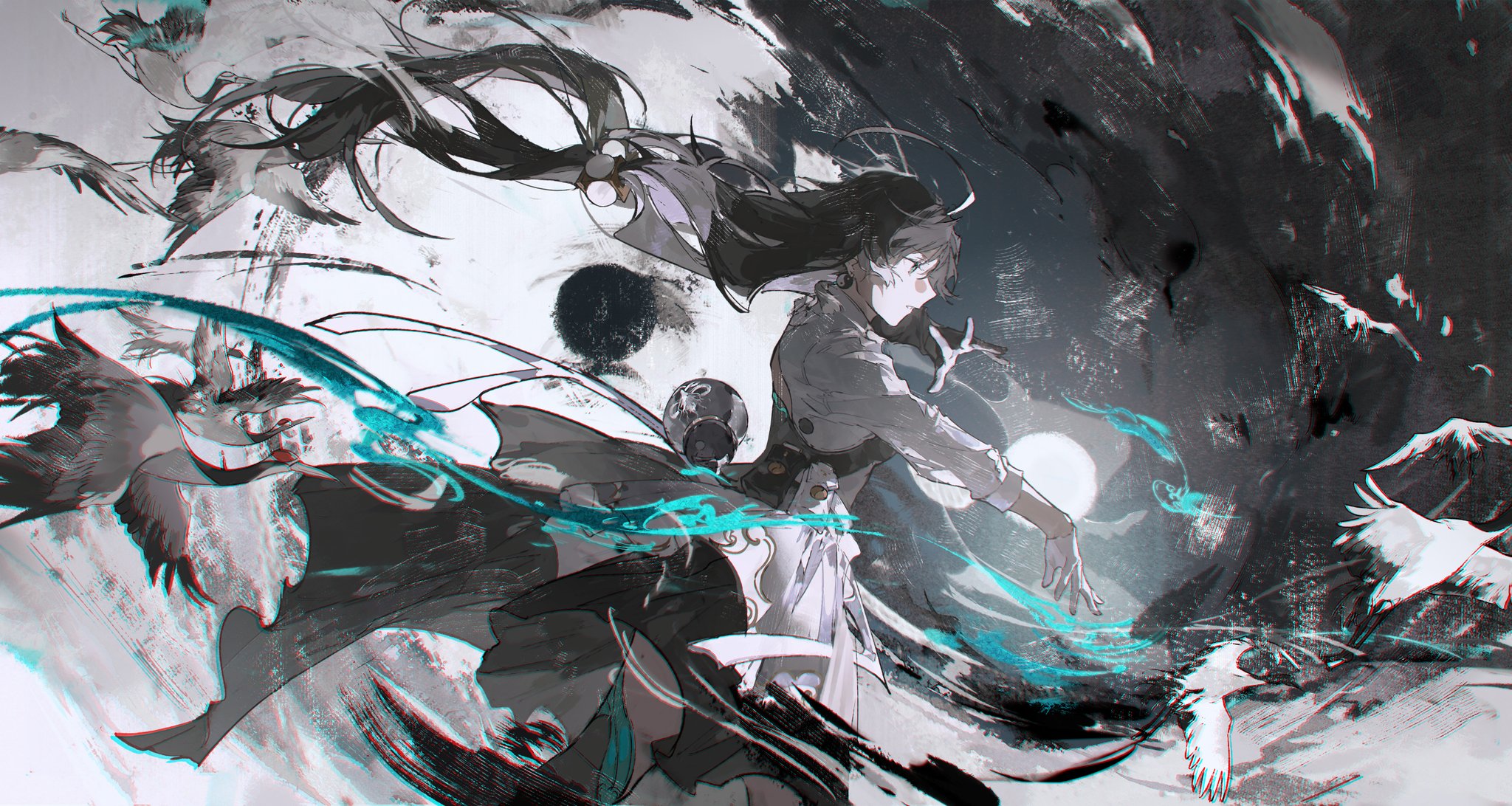 Anime 2048x1092 Wuthering Waves Jianxin (Wuthering Waves) anime games video game art anime girls chinese clothing