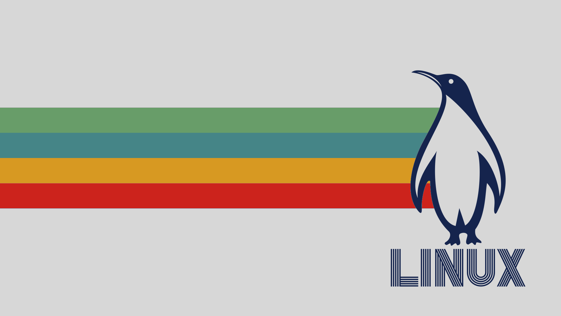 General 1920x1080 Linux operating system penguins Tux stripes simple background animals white background
