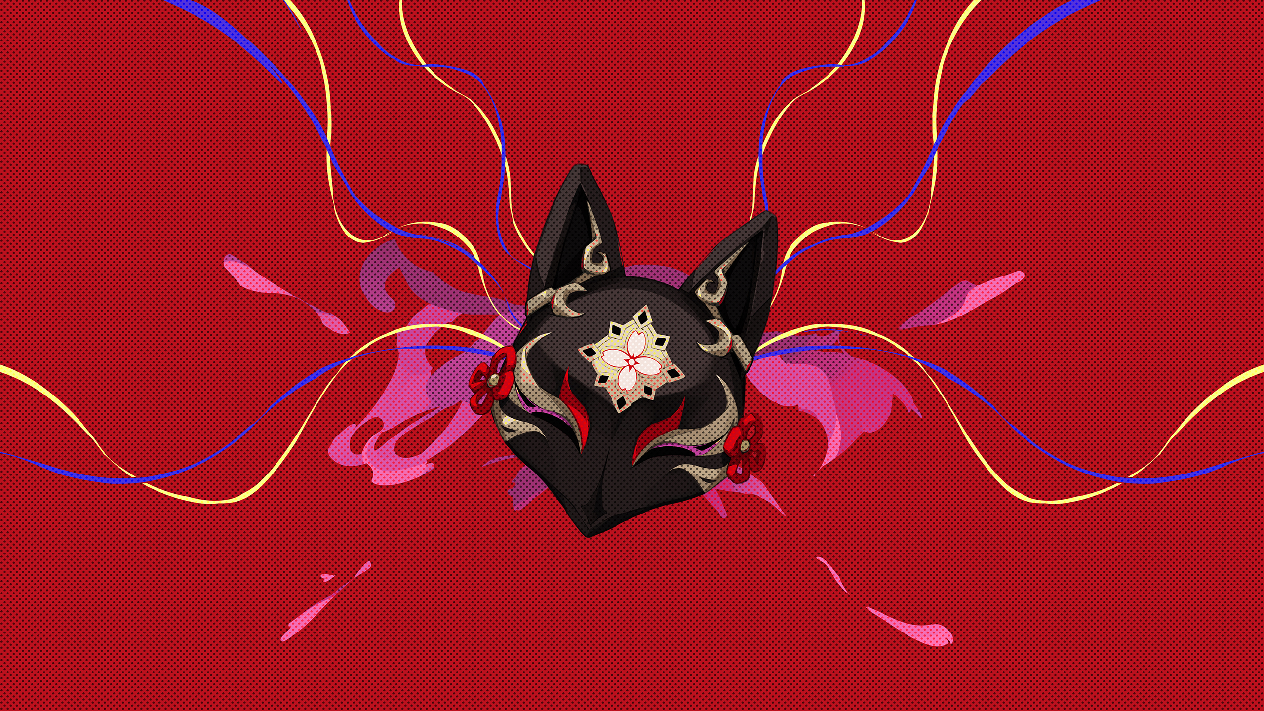 Anime 2560x1440 Honkai: Star Rail artwork Sparkle (Honkai: Star Rail) fox mask anime HTKJheadache