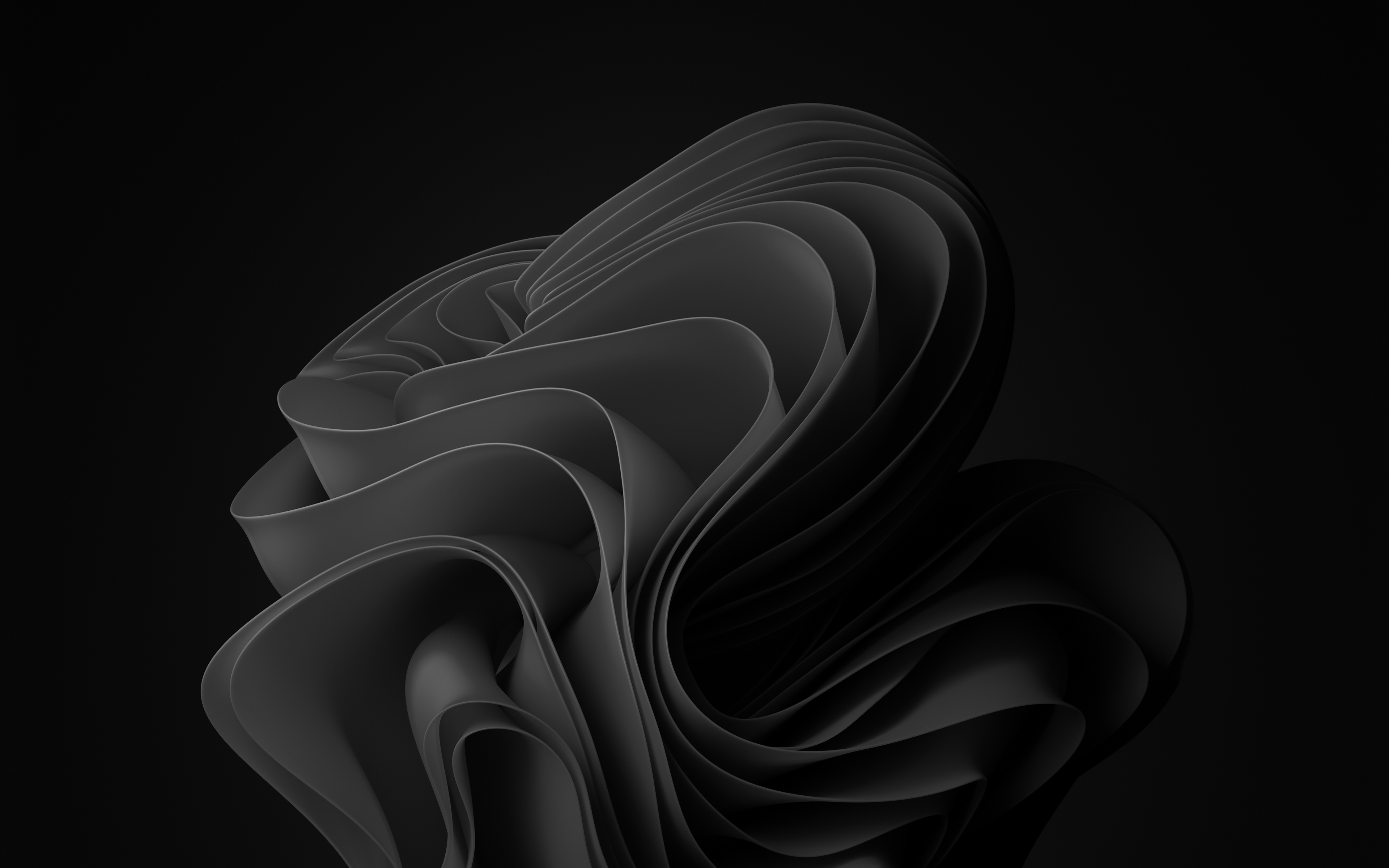 General 3840x2400 Windows 11 dark simple background black background minimalism gradient banding abstract operating system