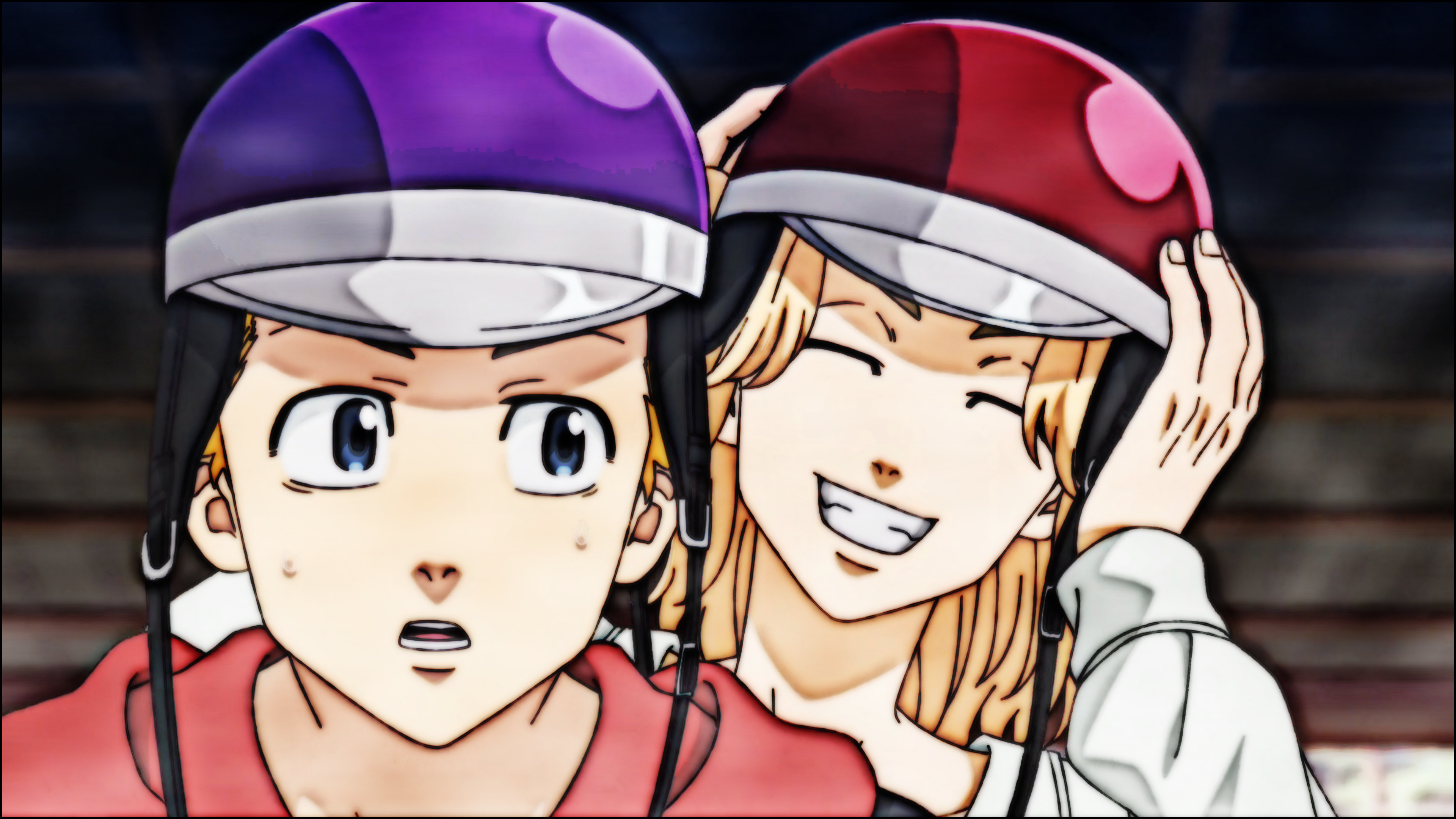 Anime 3840x2160 Sano Manjiro Tokyo Revengers Takemichi Hanagaki mikey anime boys smiling helmet closed eyes
