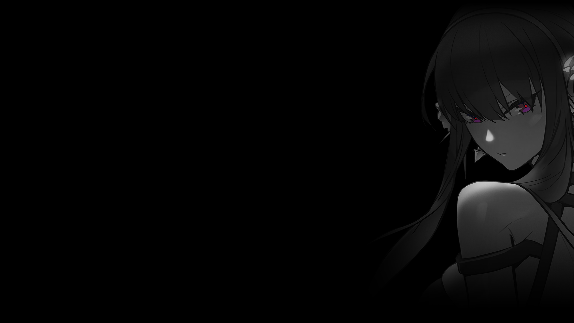 Anime 1920x1080 Yor Forger Spy x Family black background earring simple background anime anime girls long hair looking at viewer