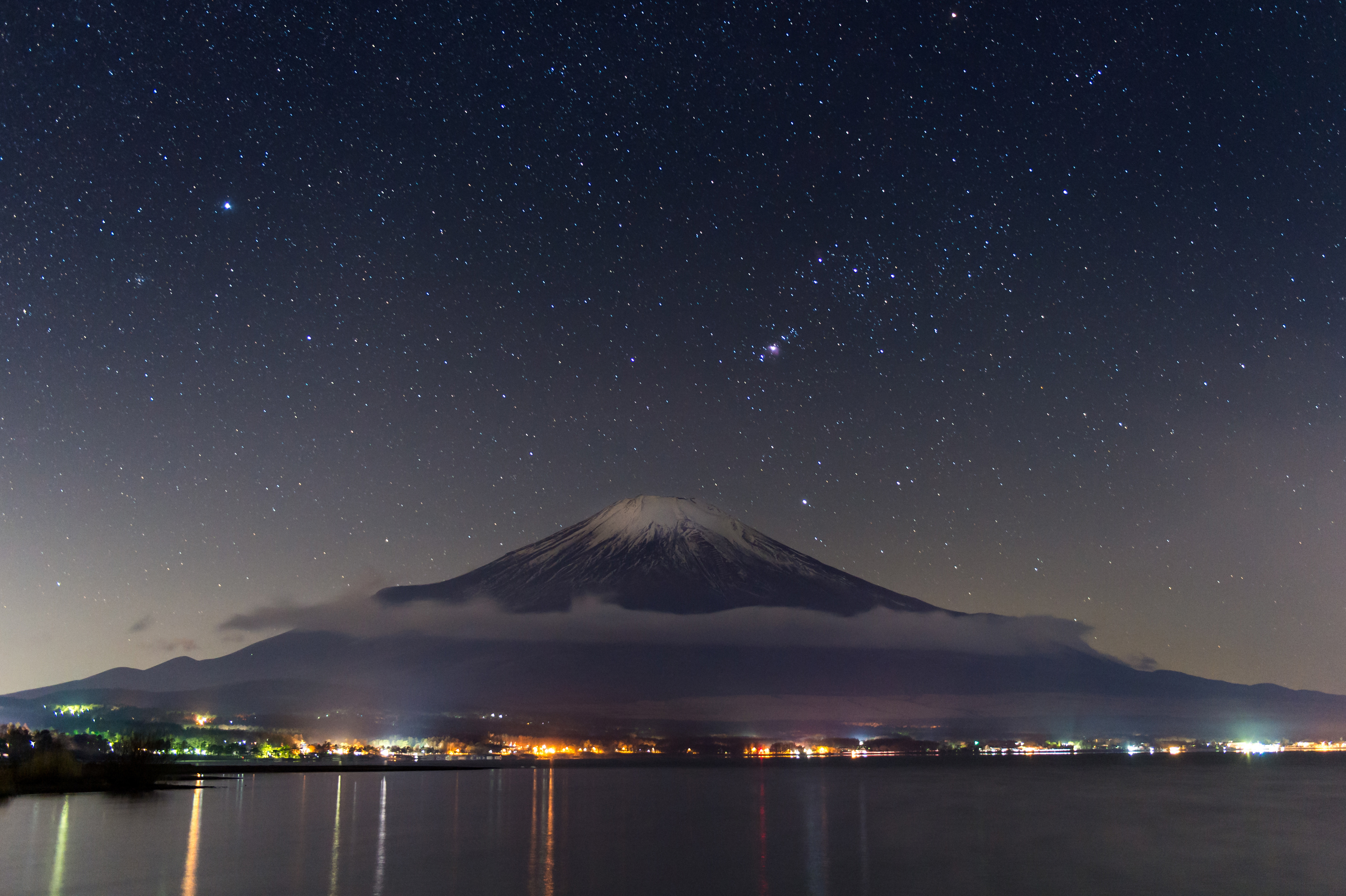 General 4271x2843 mountains volcano stars sky landscape Japan Asia Mount Fuji night