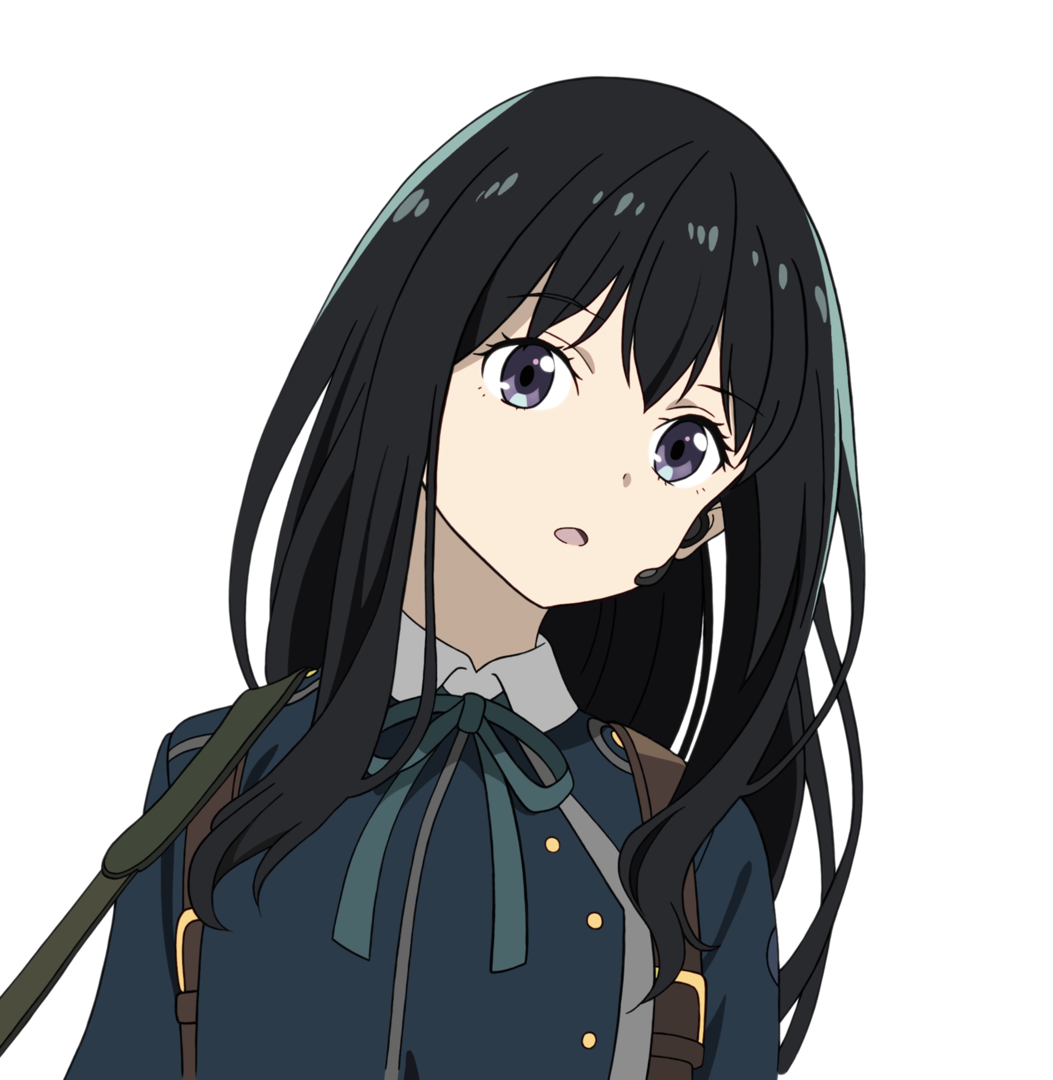 Anime 2151x2206 anime anime girls Lycoris Recoil Inoue Takina long hair black hair solo artwork digital art fan art