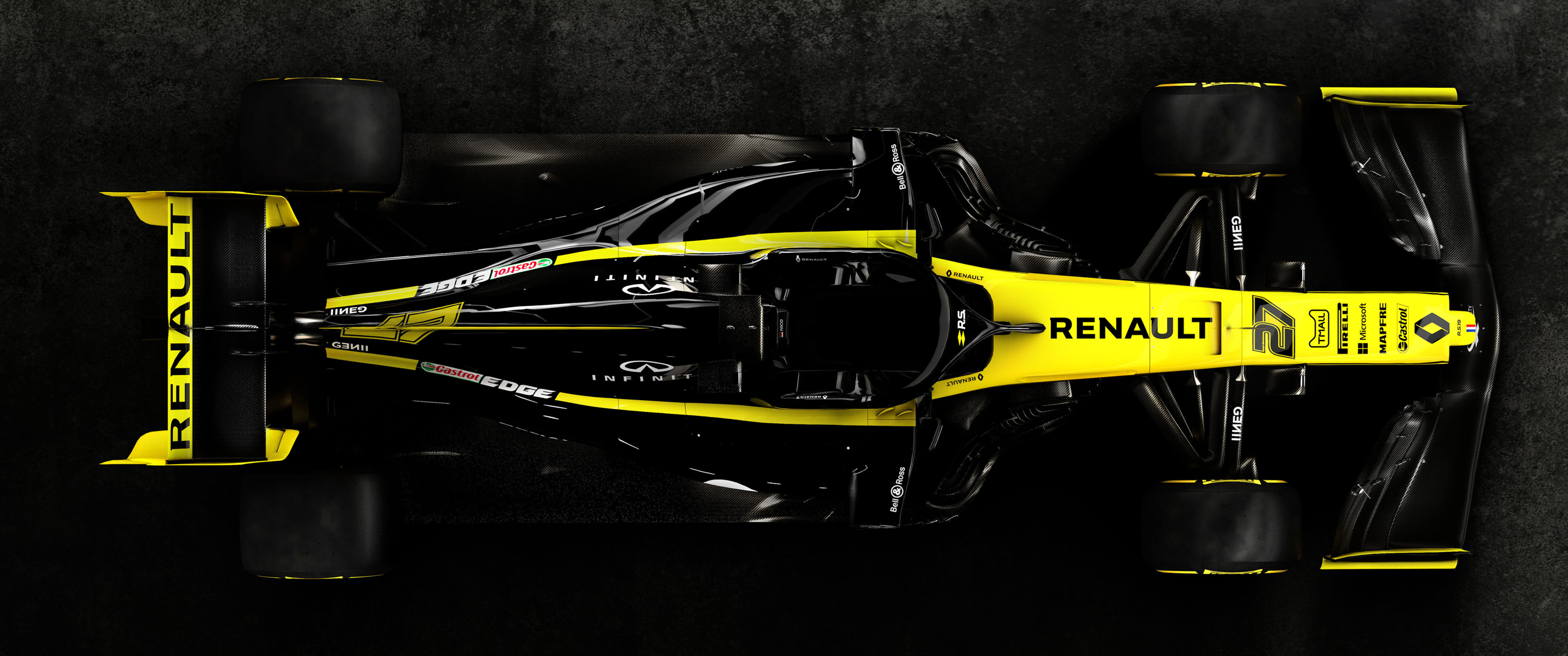 General 3440x1440 Formula 1 Renault F1 Team wide screen race cars livery French Cars