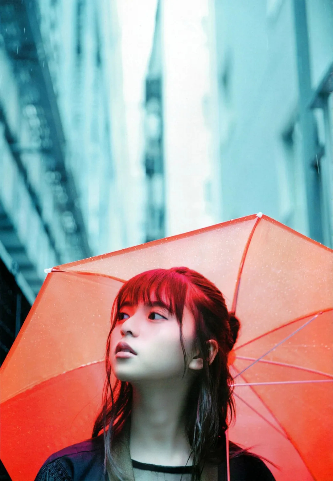 People 1080x1561 long hair umbrella women Asian Saito Asuka
