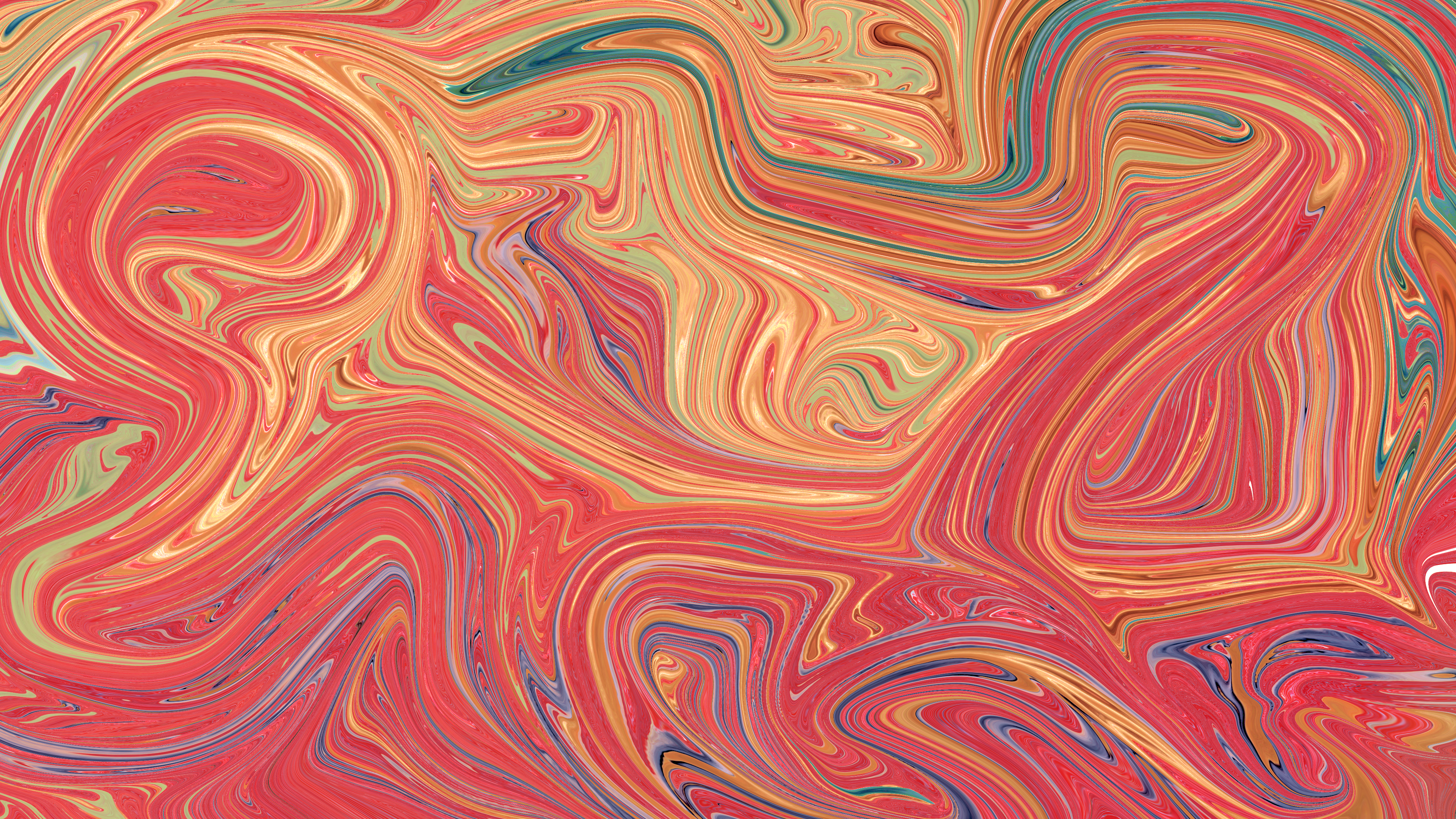General 3840x2160 abstract warp colorful 3D Abstract red digital art