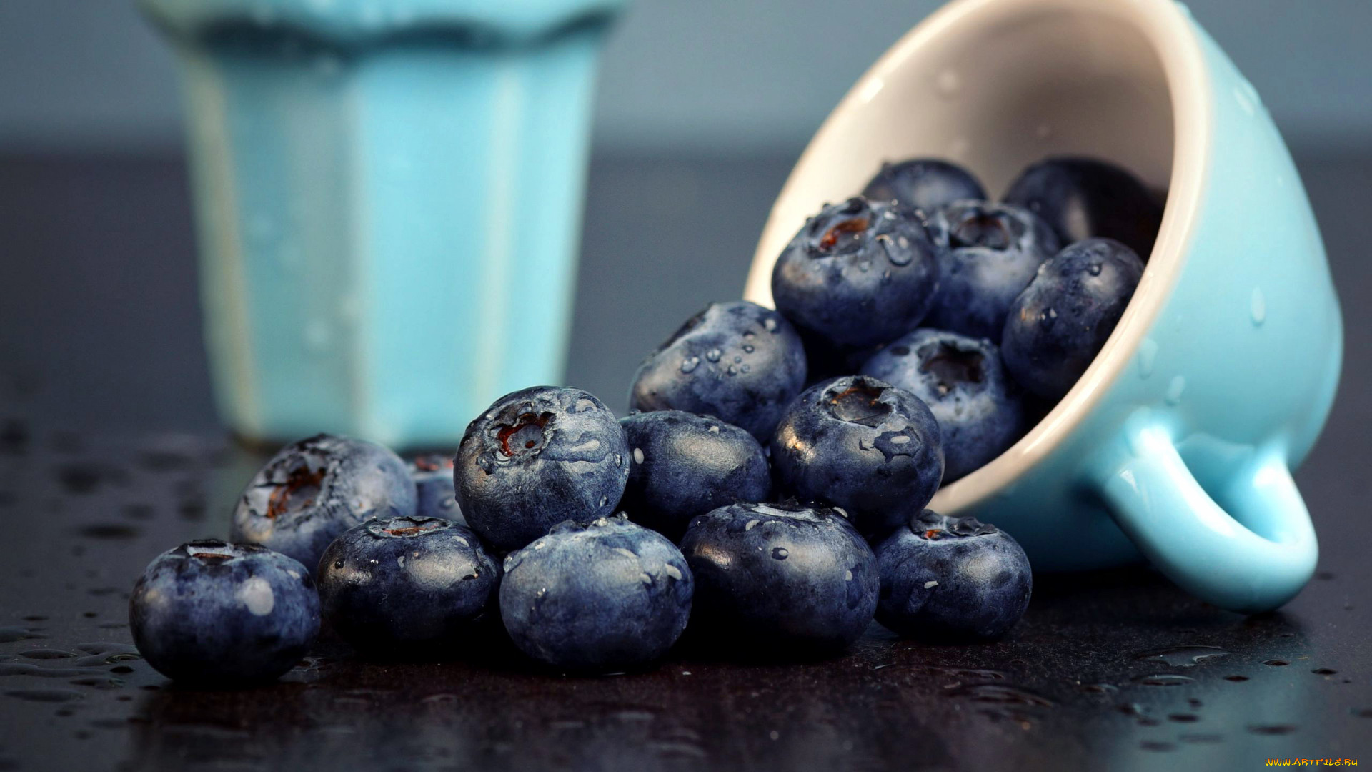 General 1920x1080 cup food fruit berries blueberries