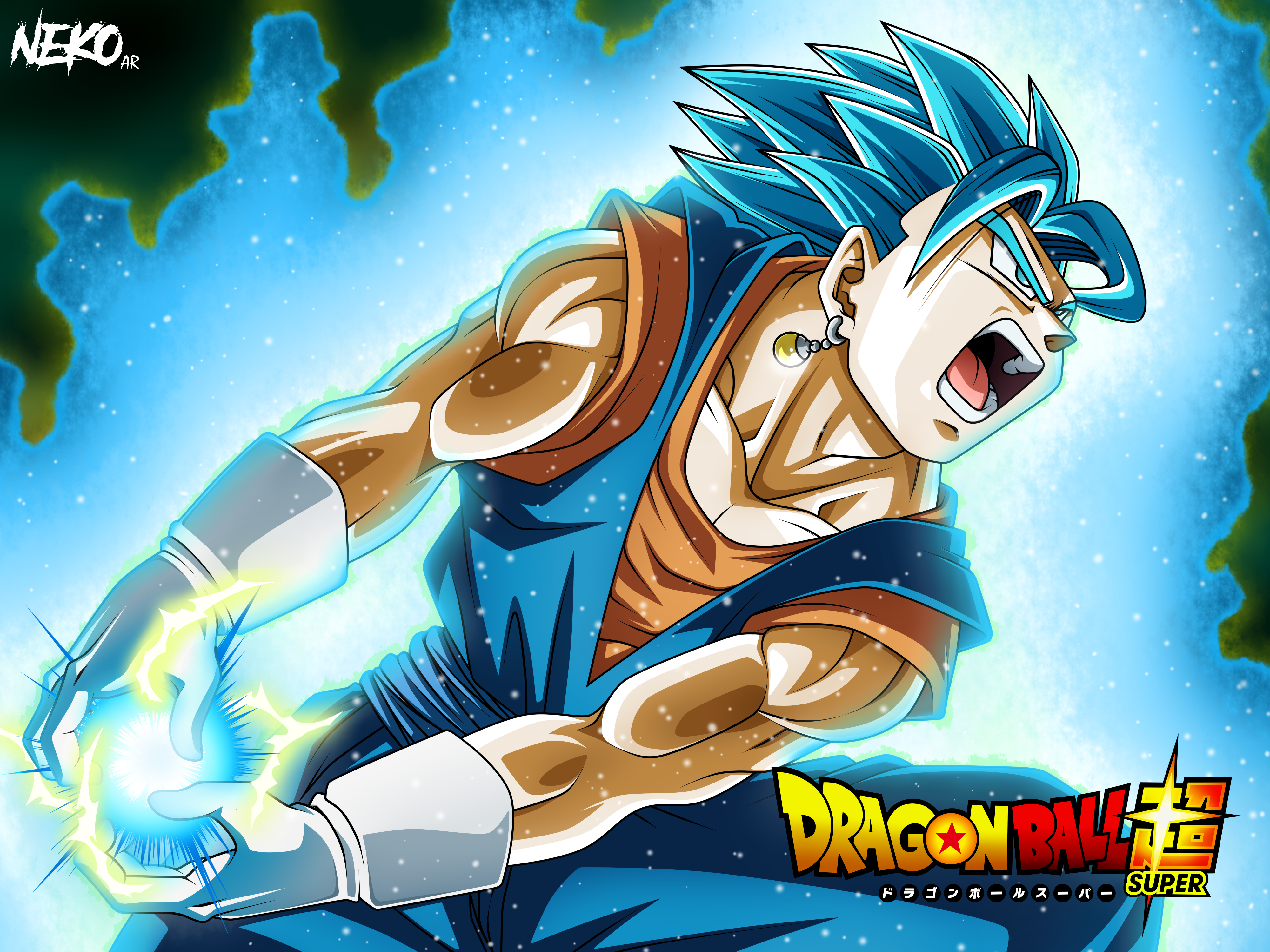 Anime 4000x3000 Dragon Ball Super Vegetto Super Saiyan Blue Vegeta Son Goku