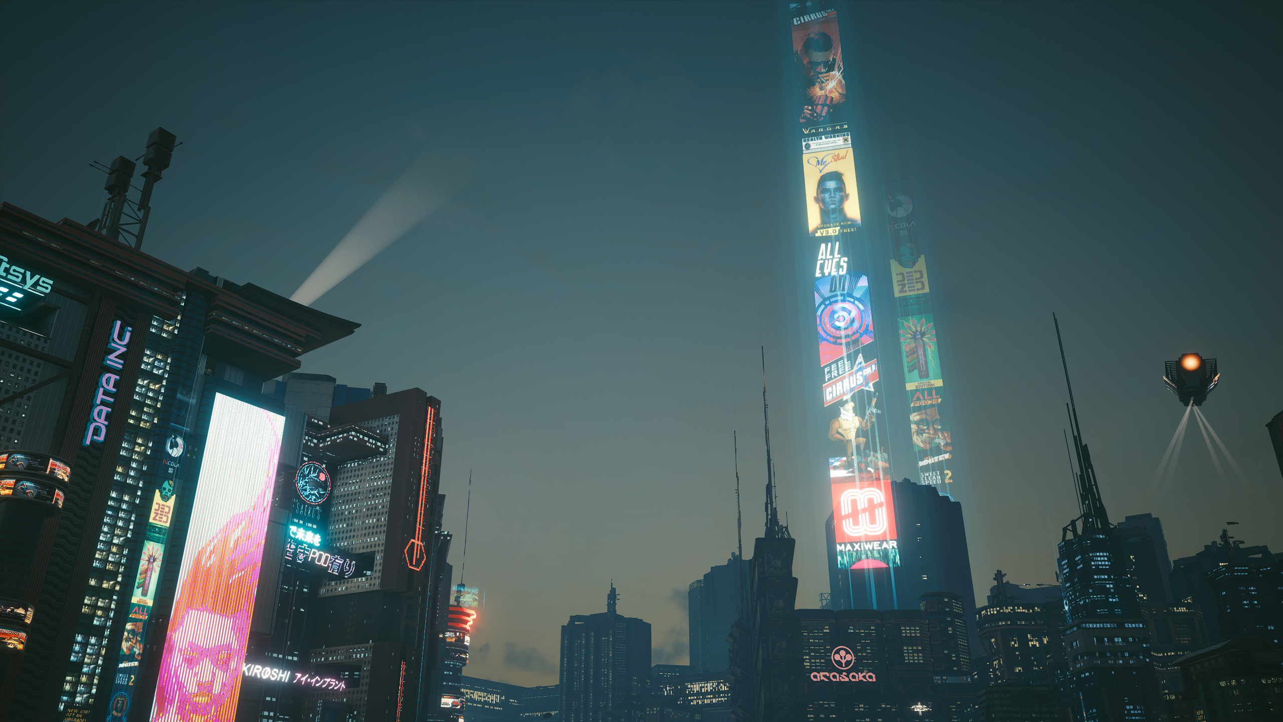 General 2560x1440 Cyberpunk 2077 cityscape futuristic futuristic city neon video games digital art low light