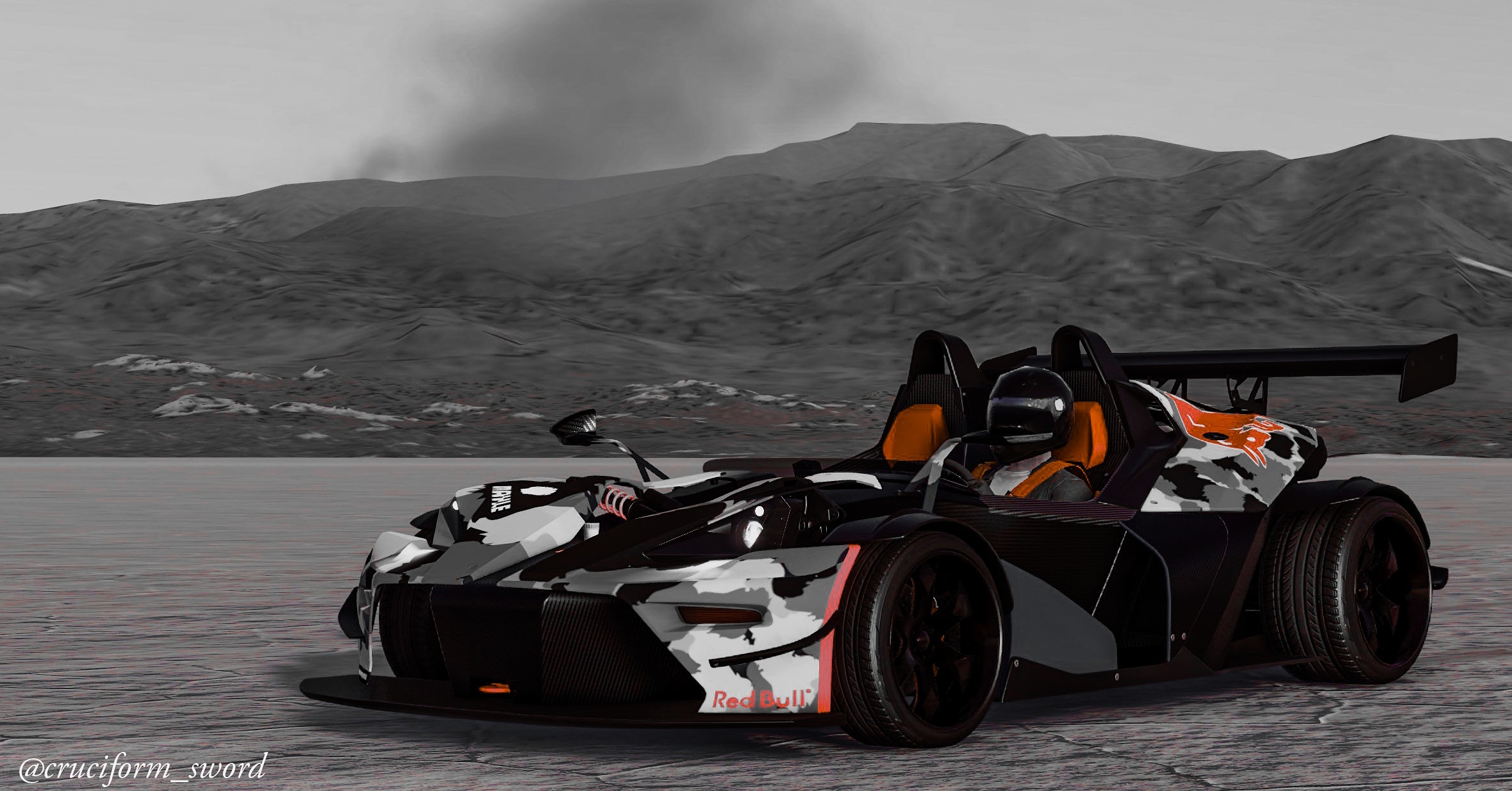 General 2359x1235 The Crew 2 KTM X-Bow vehicle screen shot Games posters video games photography monochrome selective coloring KTM British cars Ubisoft