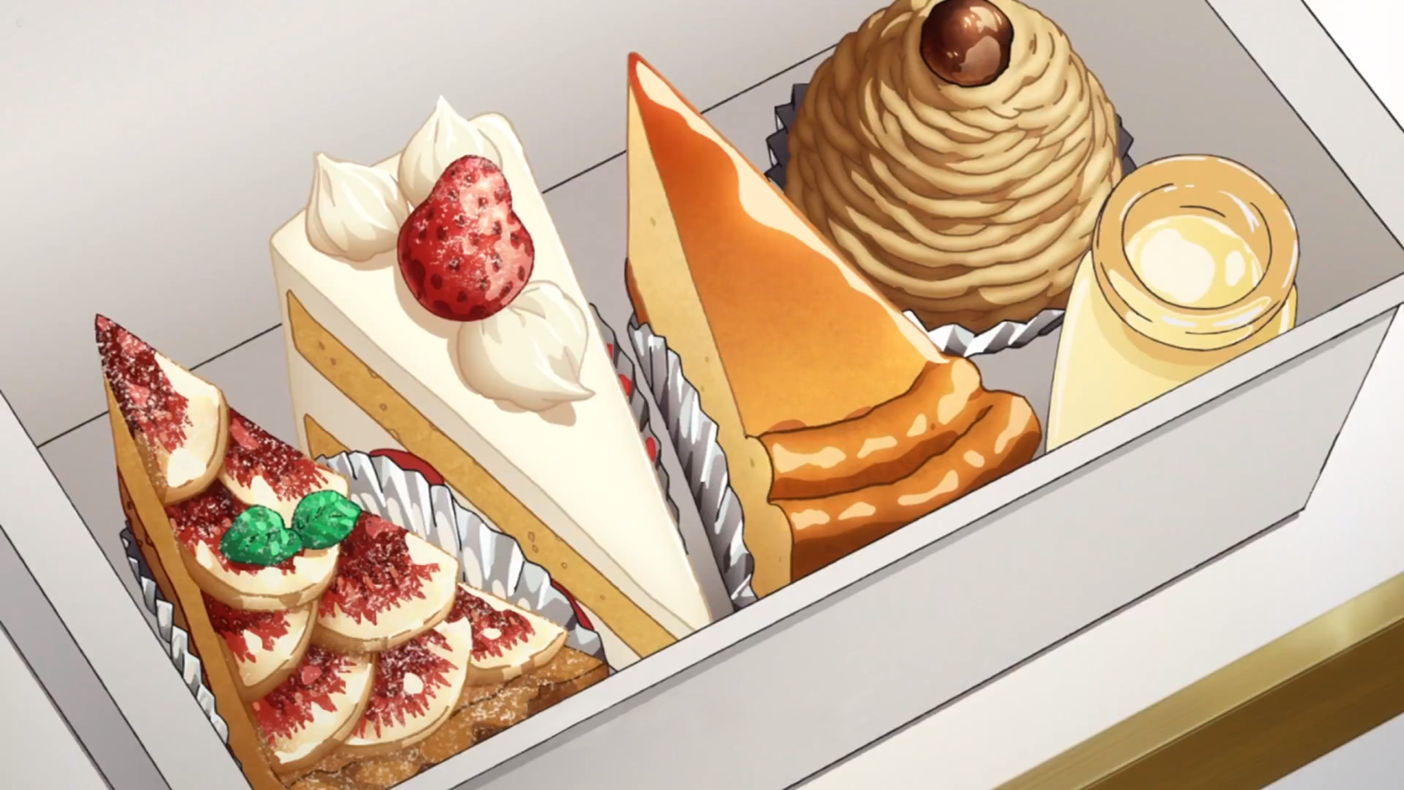 Anime 2880x1620 anime anime food food sweets cake