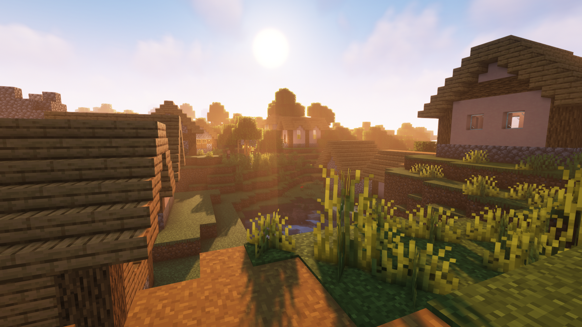 General 1920x1080 Minecraft shaders Aestheticc Meme video games house Mojang