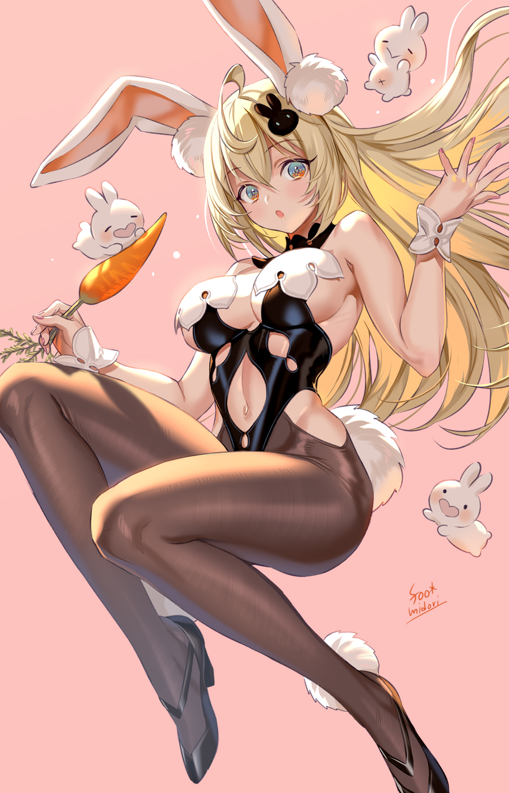 Anime 1000x1558 anime anime girls bunny suit bunny ears bunny tail carrots rabbits pantyhose big boobs