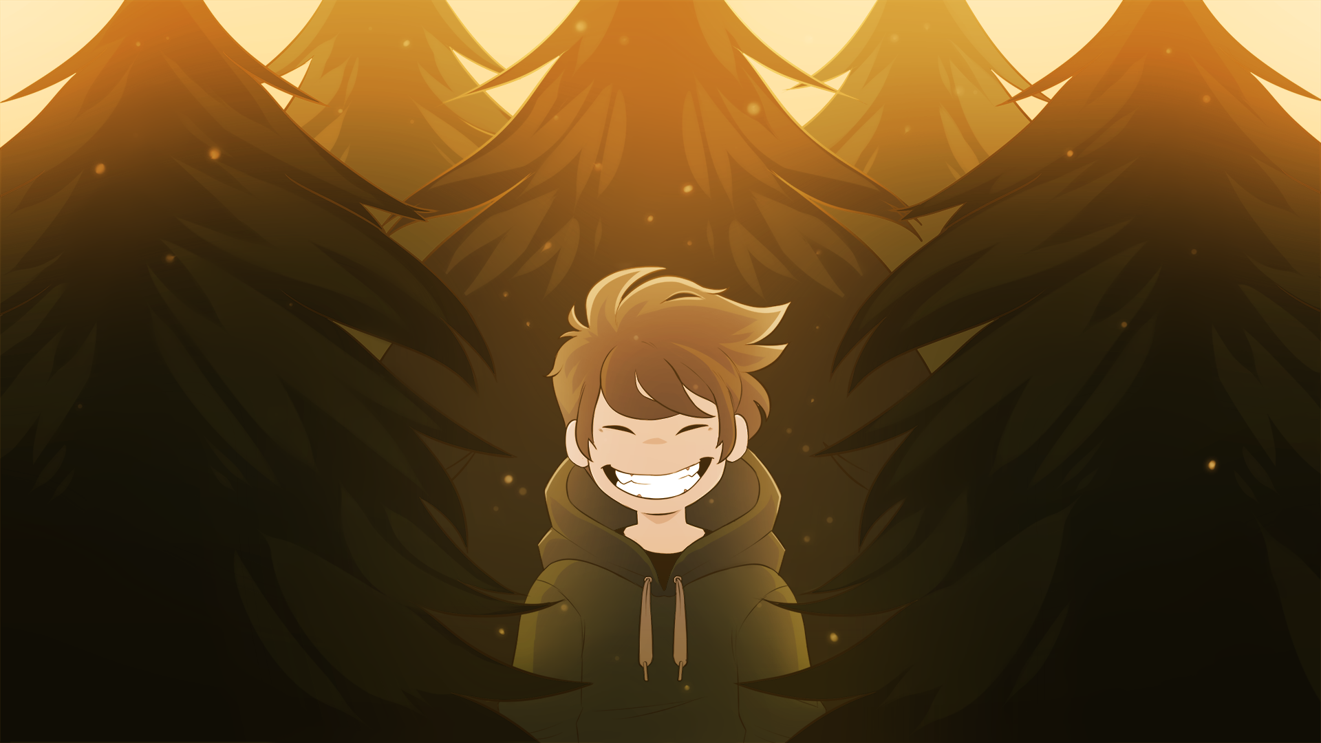 General 1920x1080 heartbound trees smiling Lore forest digital art