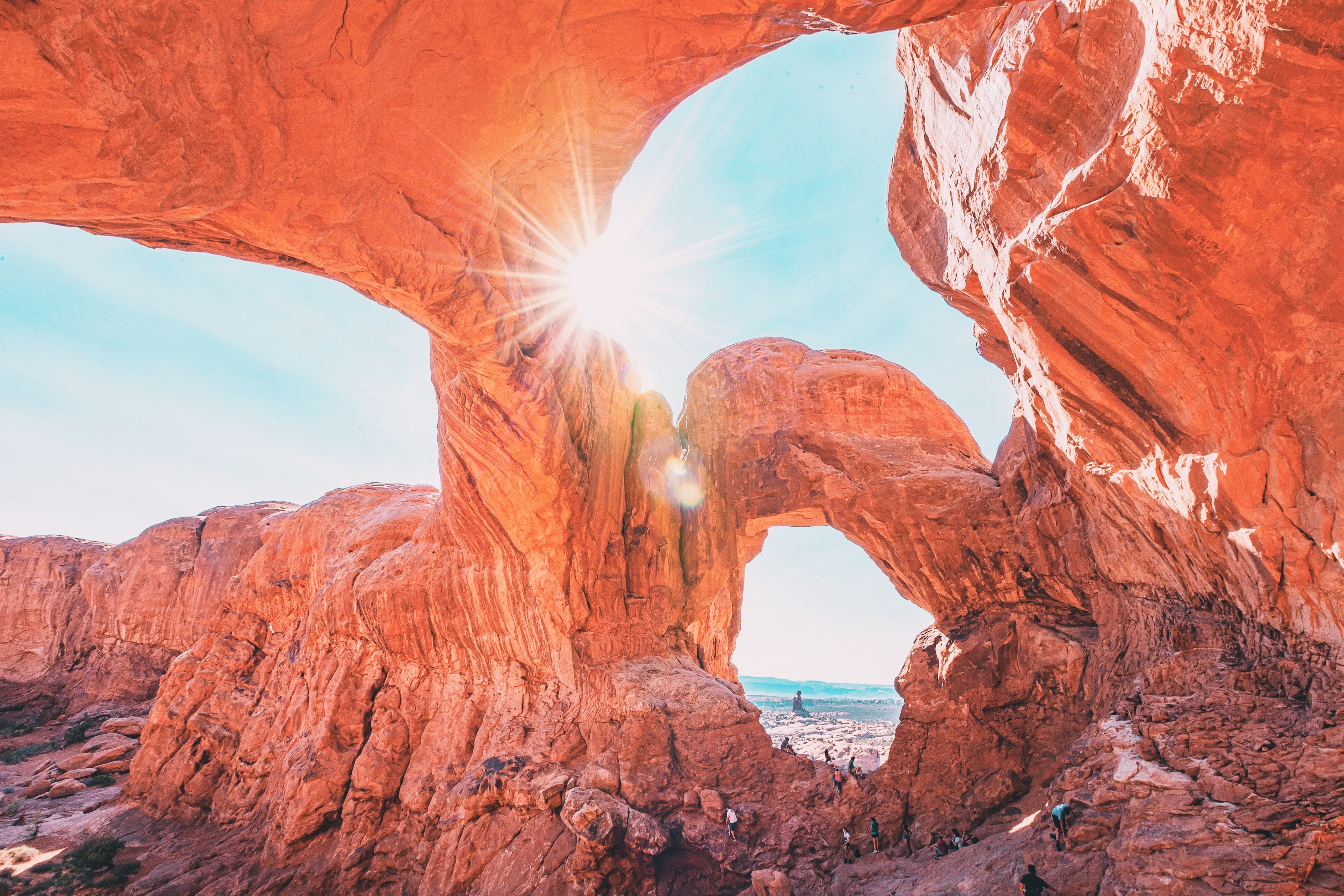 General 4096x2732 rock formation Utah USA nature rocks sunlight outdoors overexposed