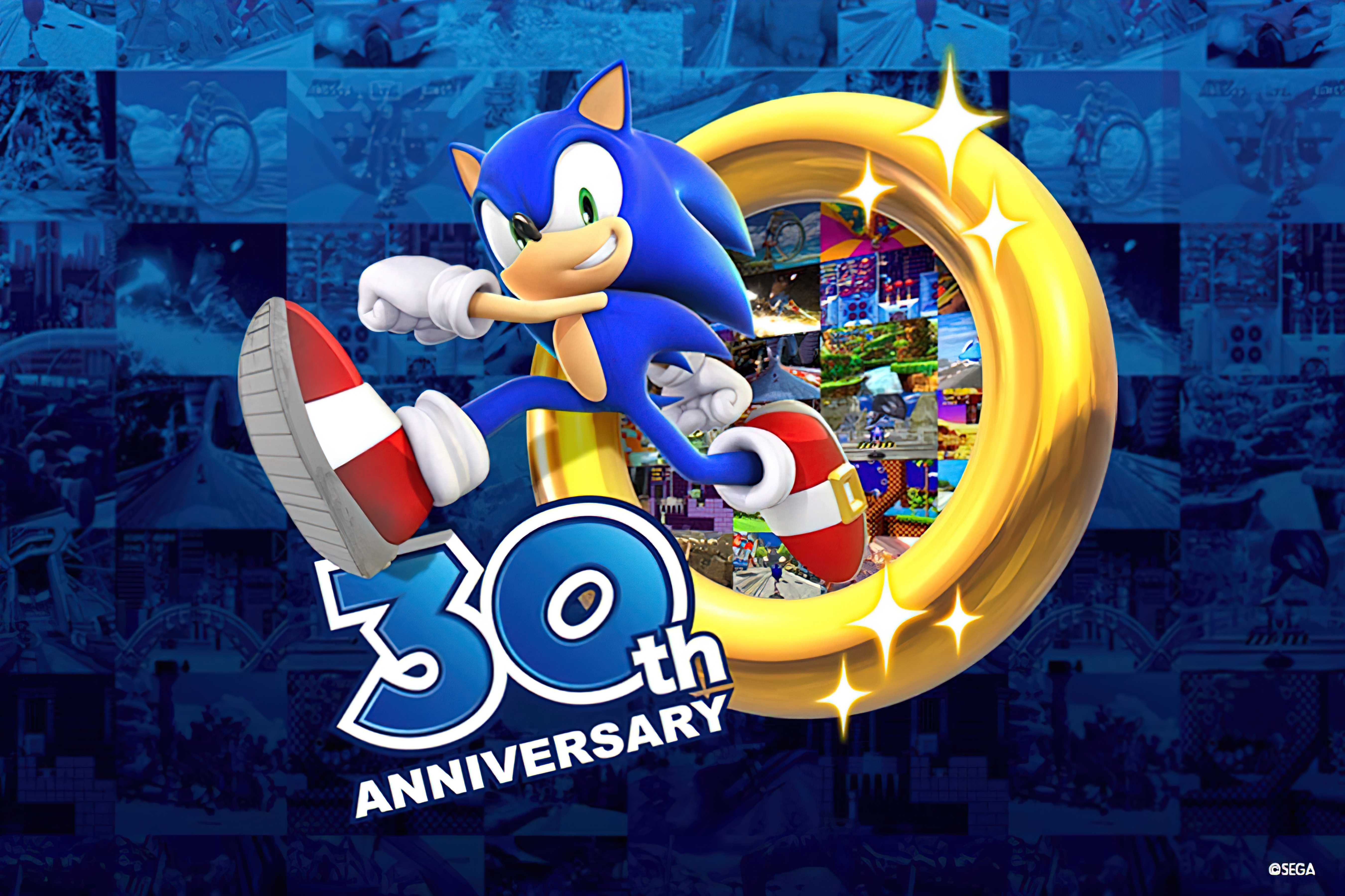 General 5400x3600 Sonic Sonic the Hedgehog Sega video game art PC gaming anniversary comic art