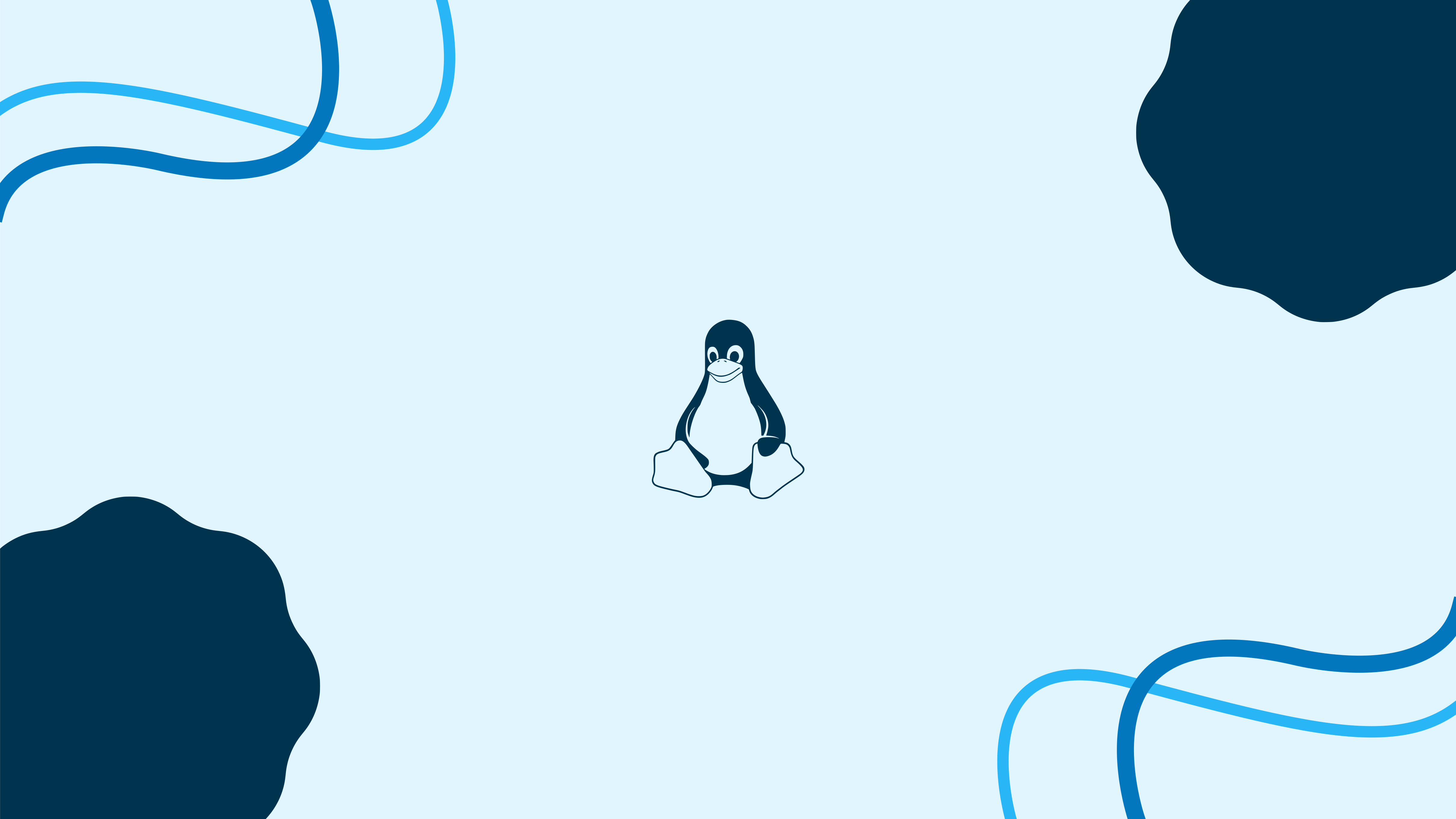 General 4838x2721 Linux unixporn minimalism material minimal material style light background blue arch Arch Linux Tux GNU operating system penguins simple background digital art