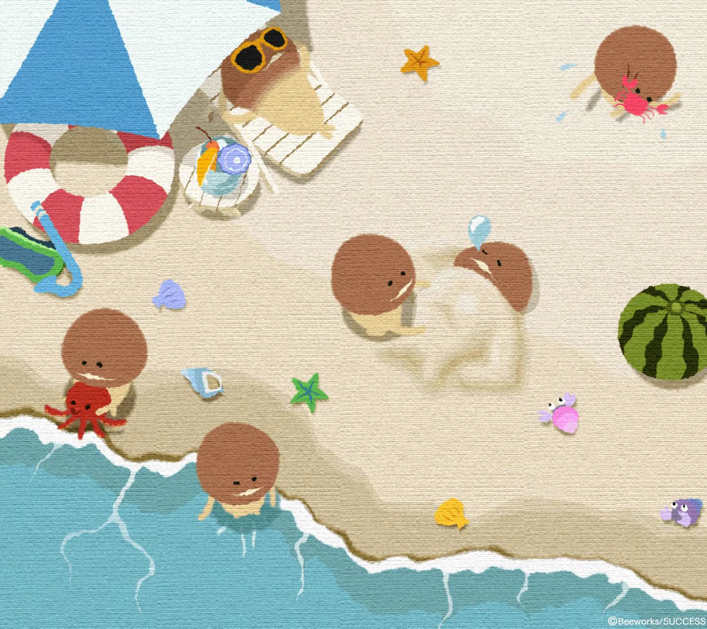 Anime 1440x1280 Game Mod Game Gear beach sand water shade