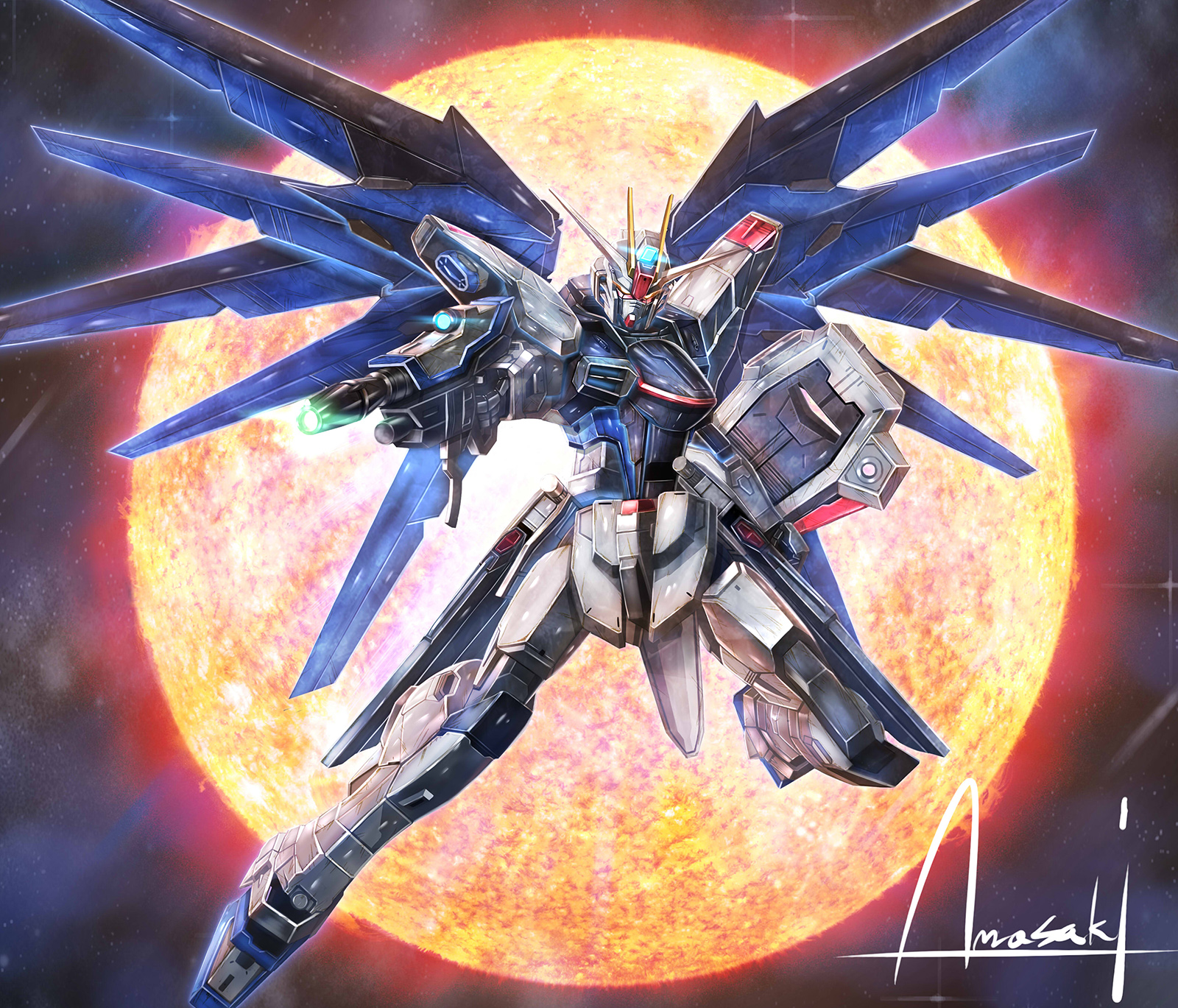 Anime 1600x1369 anime Gundam Super Robot Taisen digital art artwork fan art Mobile Suit Gundam SEED Mobile Suit Gundam SEED Destiny Freedom Gundam mechs
