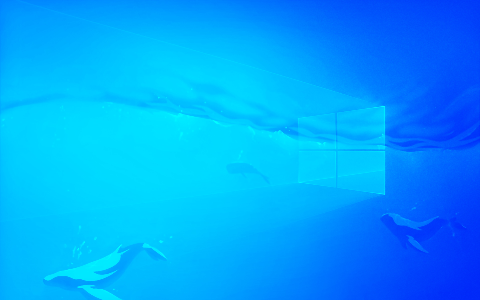 General 1920x1200 abstract 3D Abstract Windows 10 blue simple background digital art whale