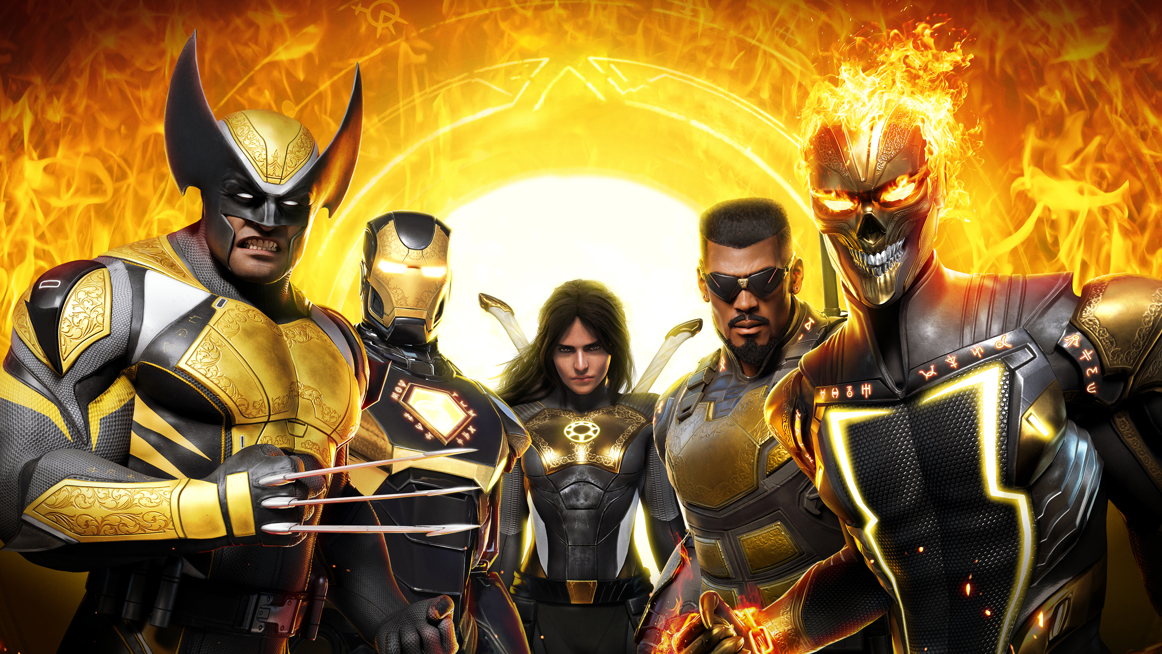General 3840x2160 Marvel Comics Marvel Midnight Suns Midnight Suns 4K Wolverine Iron Man Ghost Rider Eric Brooks