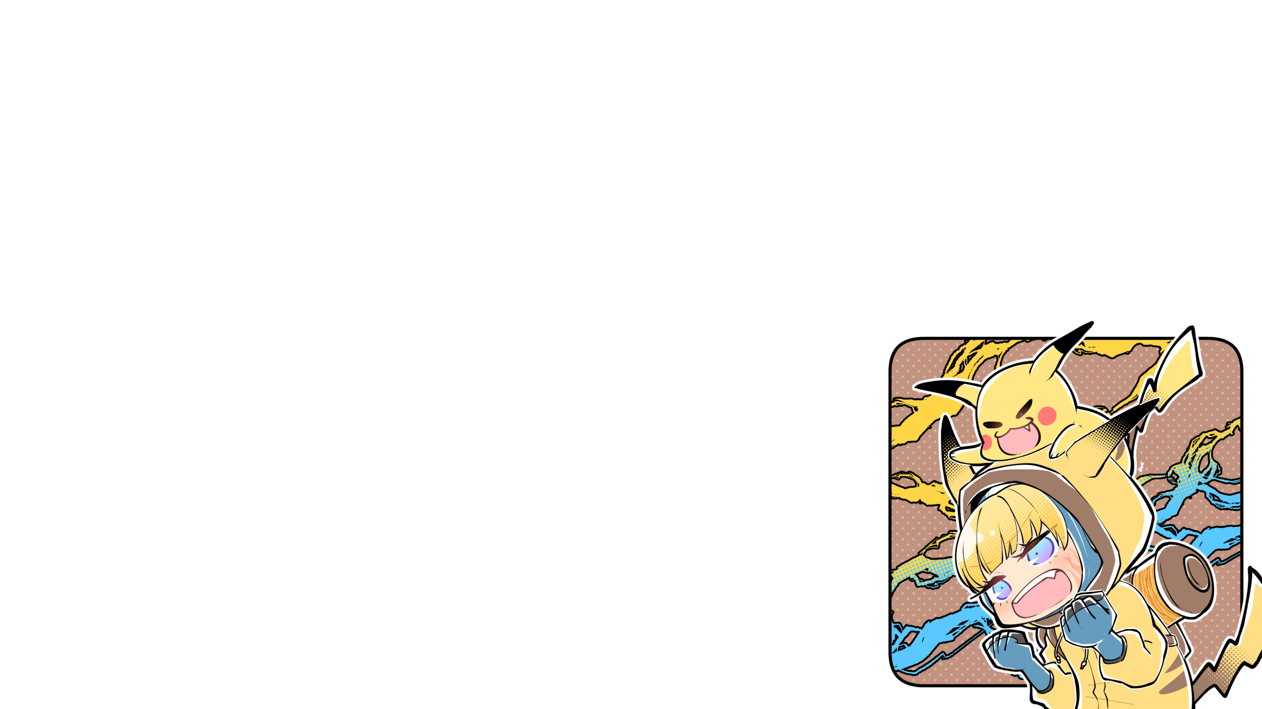 Anime 2560x1440 Wattson (Apex Legends) Apex Legends blonde blue eyes Pokémon Pikachu Bungaw