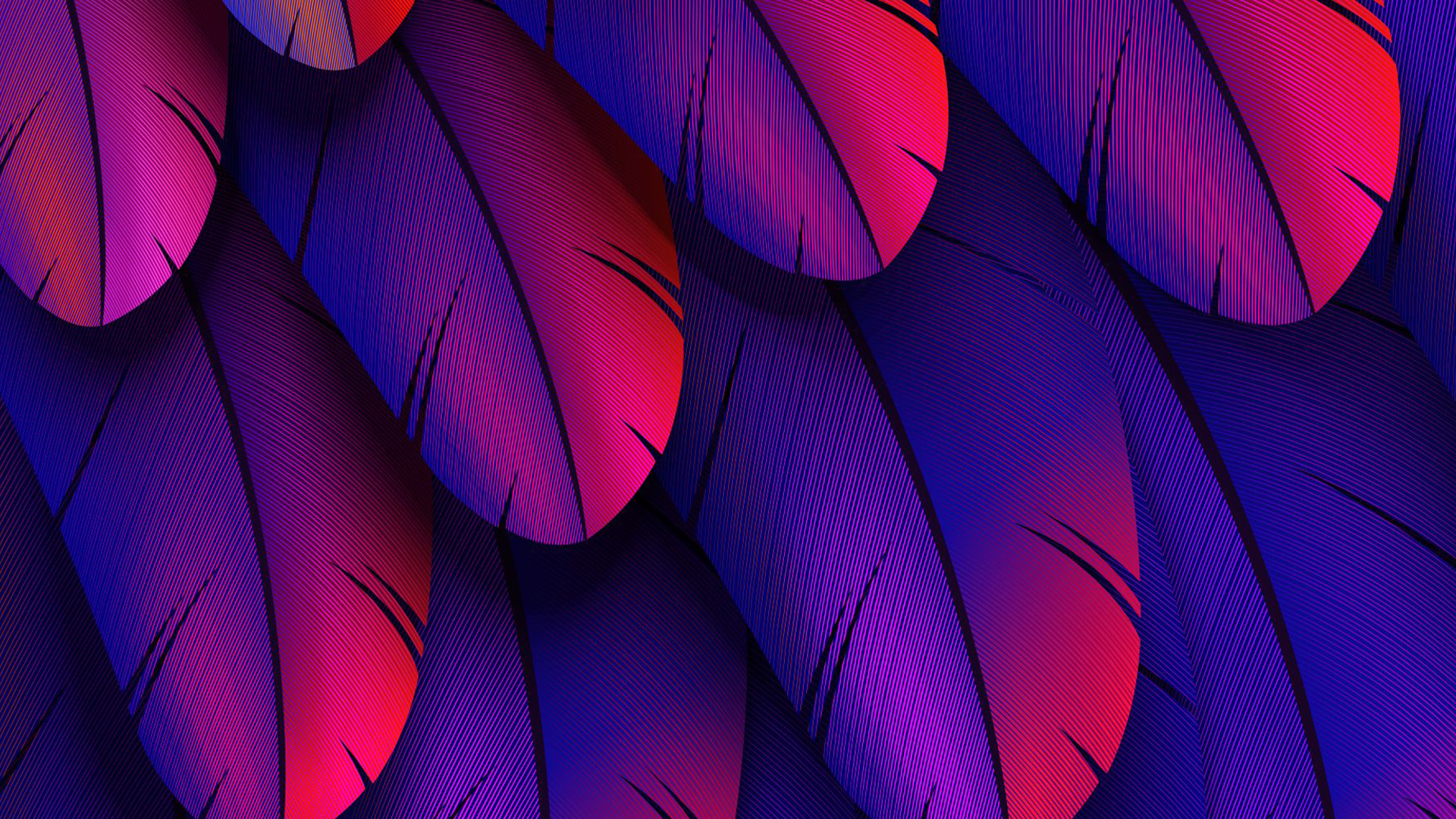 General 1920x1080 abstract feathers texture colorful artwork purple