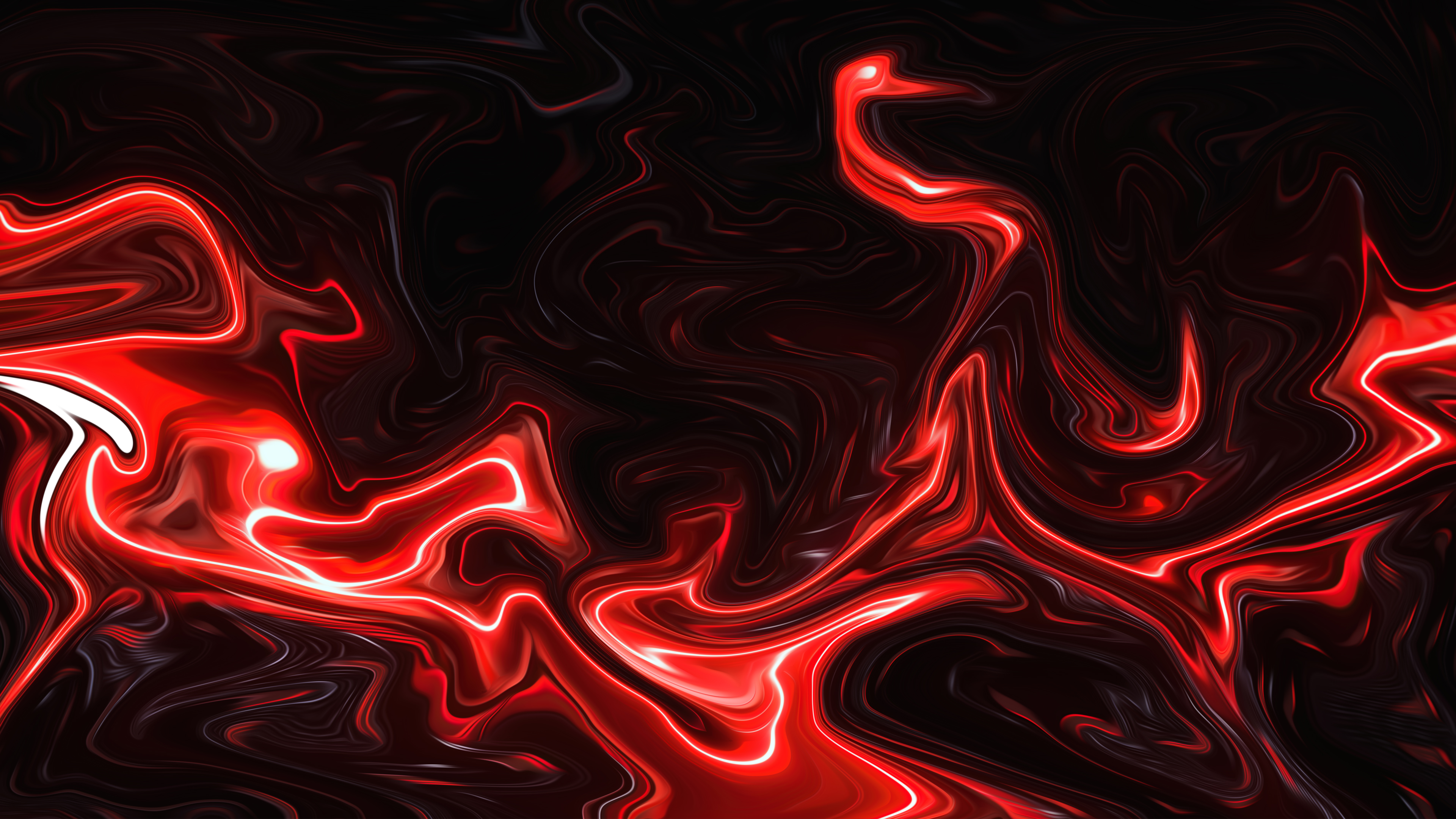 General 3840x2160 abstract fluid liquid artwork ArtStation red neon digital art