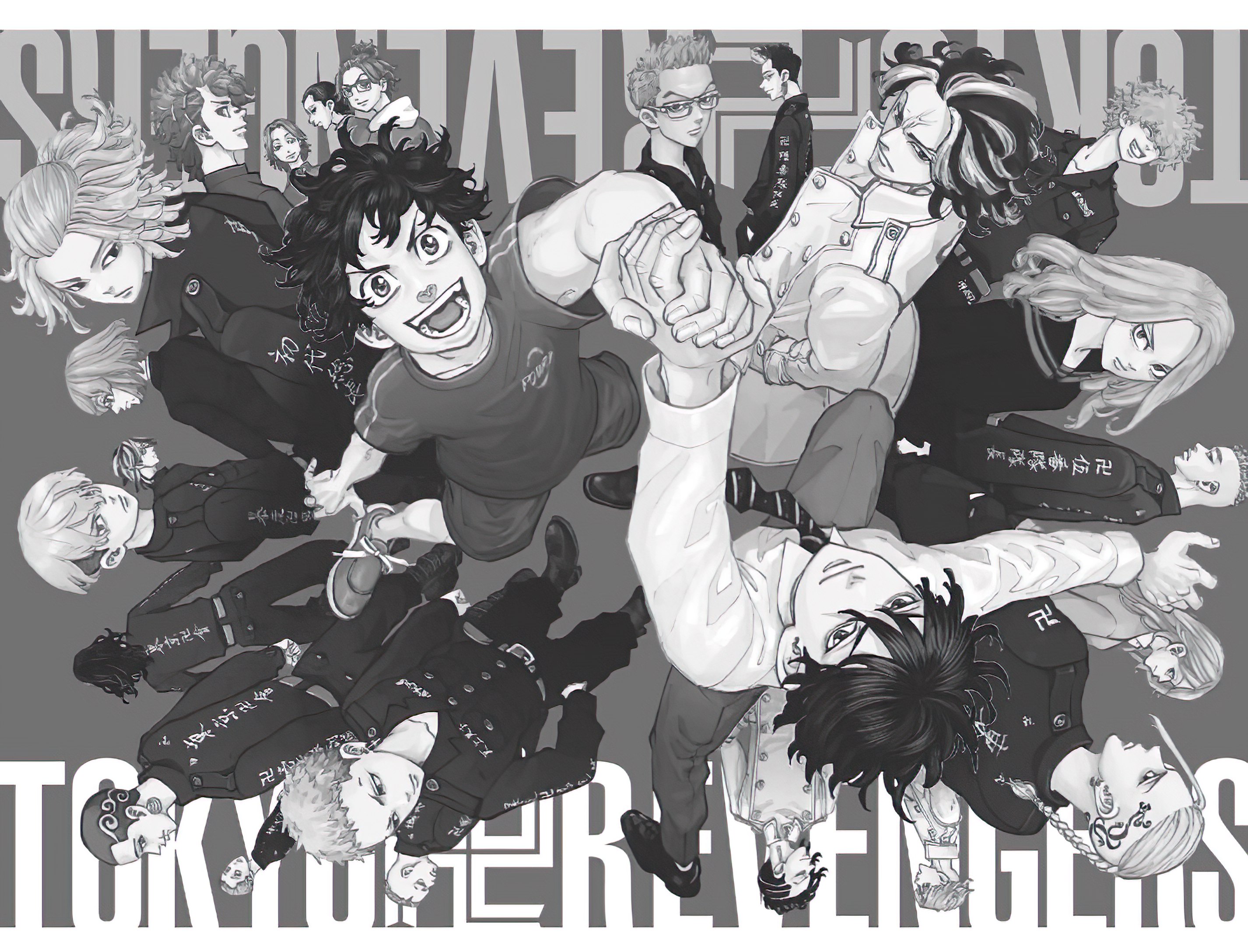 Anime 2852x2176 manga tokyo revenger anime monochrome Tokyo Revengers
