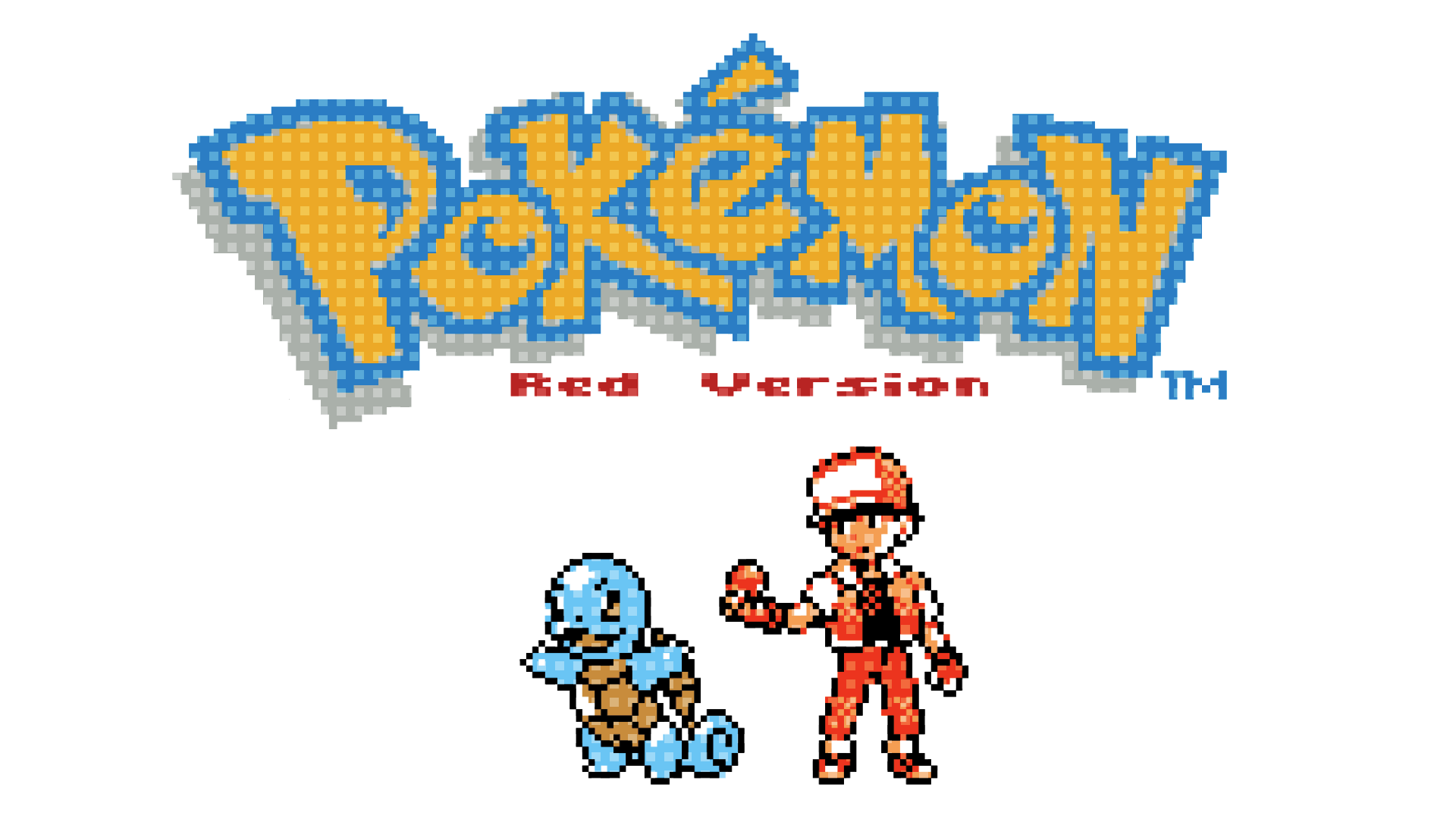 General 1920x1080 pixel art retro games Squirtle Pokémon simple background white background video games video game characters