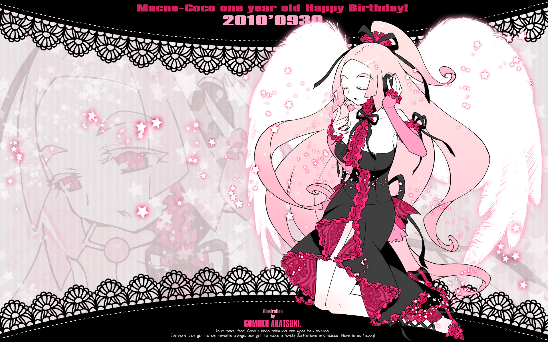 Anime 1920x1200 Macloid Vocaloid anime girls anime pink hair closed eyes