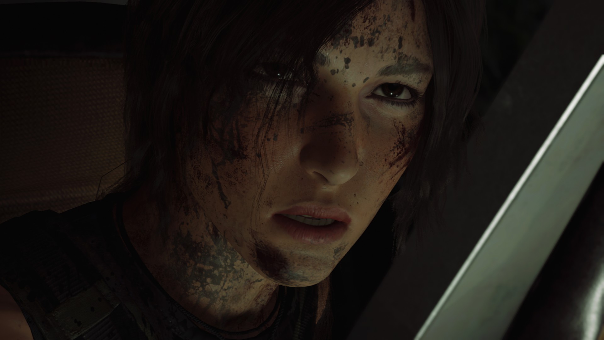 General 1920x1080 Shadow of the Tomb Raider Tomb Raider PC gaming video games screen shot Lara Croft (Tomb Raider) face closeup