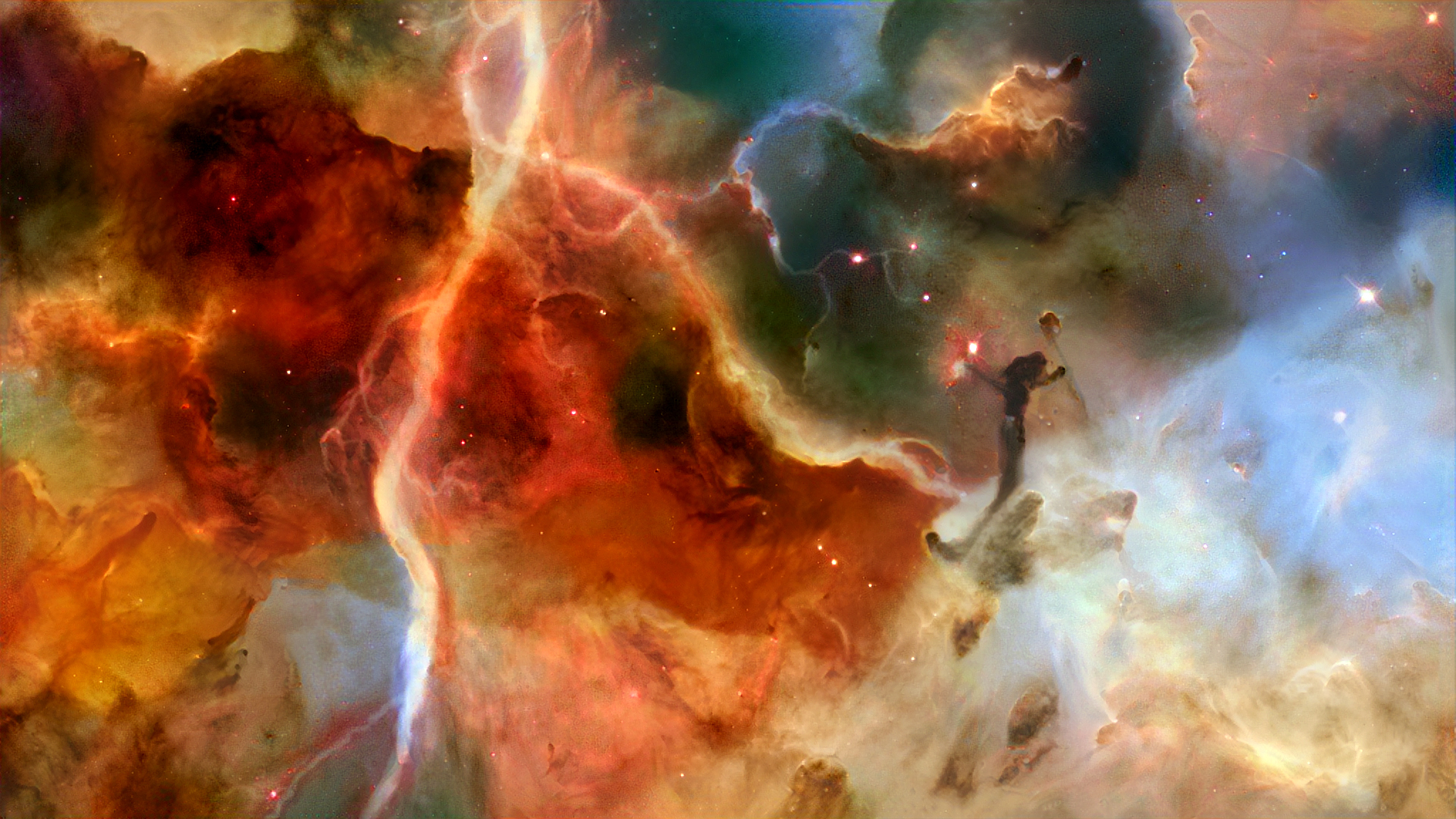 General 1920x1080 space lightning lightning bolt Magic: The Gathering nebula
