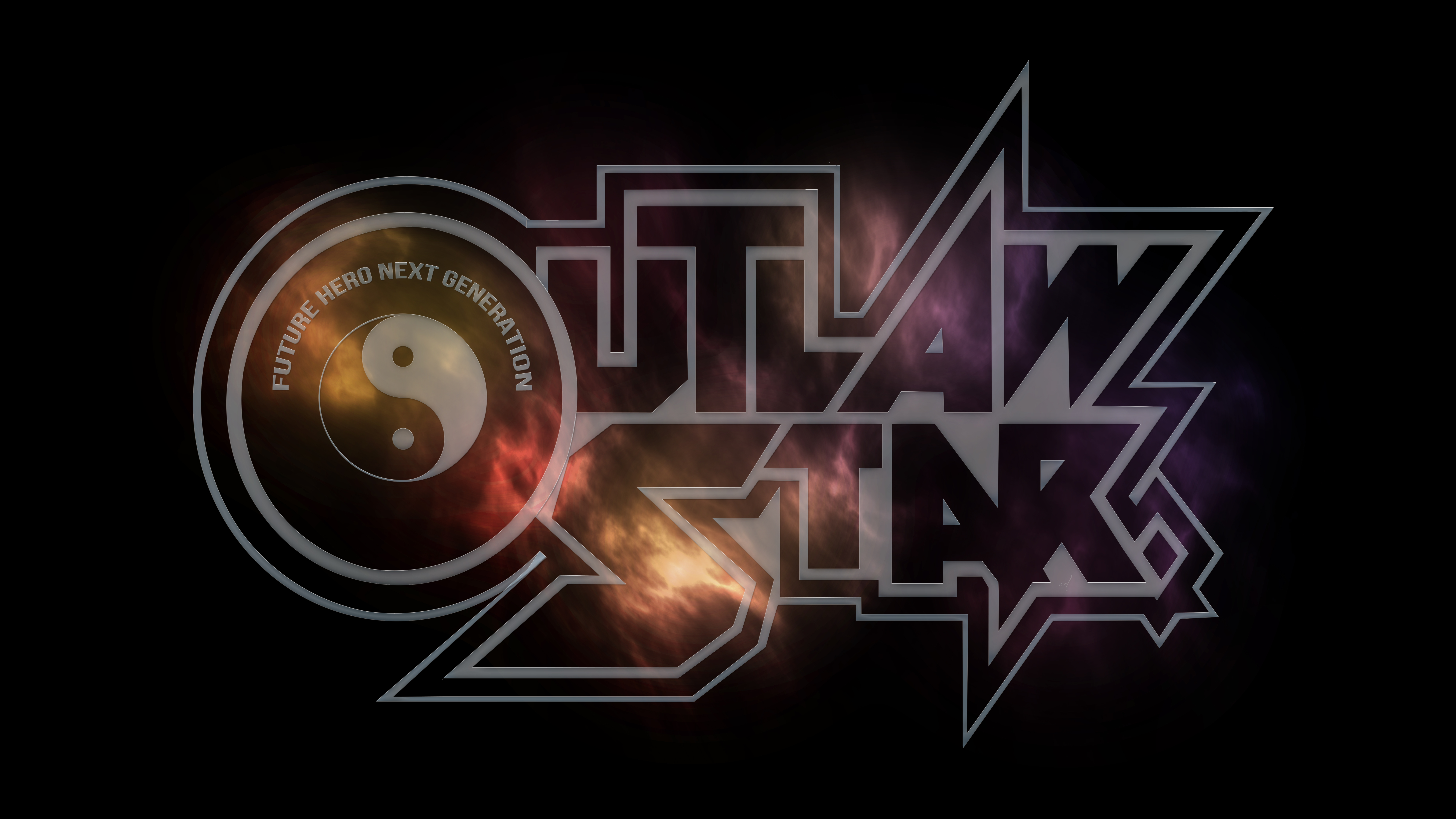 Anime 7680x4320 Outlaw Star typography space anime simple background black background
