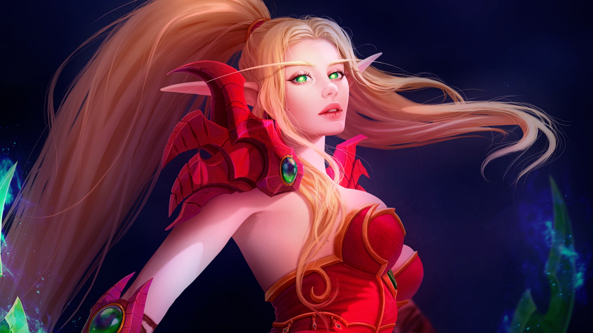 General 1920x1080 women blonde blood elves Valeera Sanguinar World of Warcraft