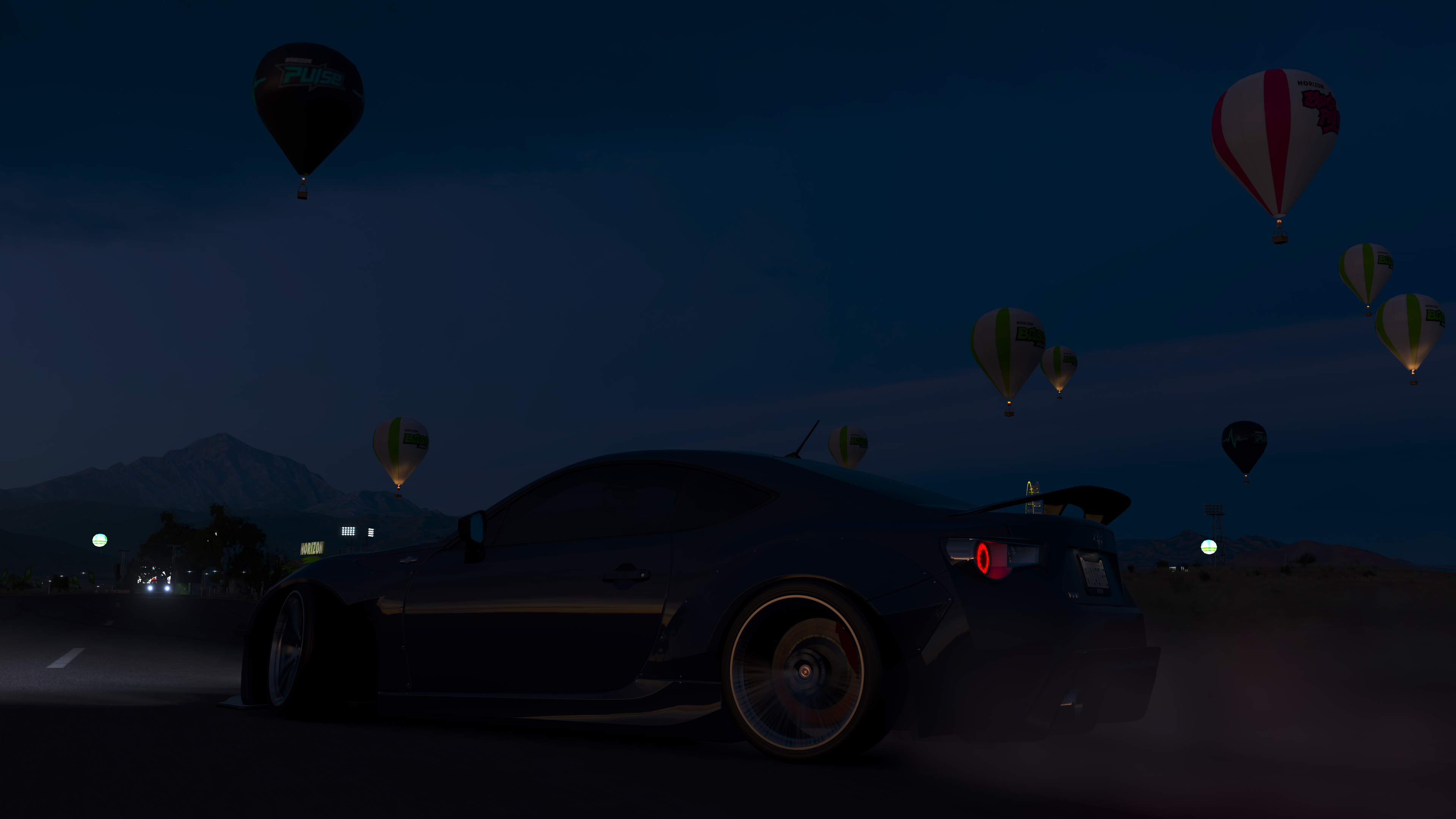 General 3840x2160 Forza Horizon 3 Forza Turn 10 Studios video games dark car vehicle hot air balloons screen shot racing