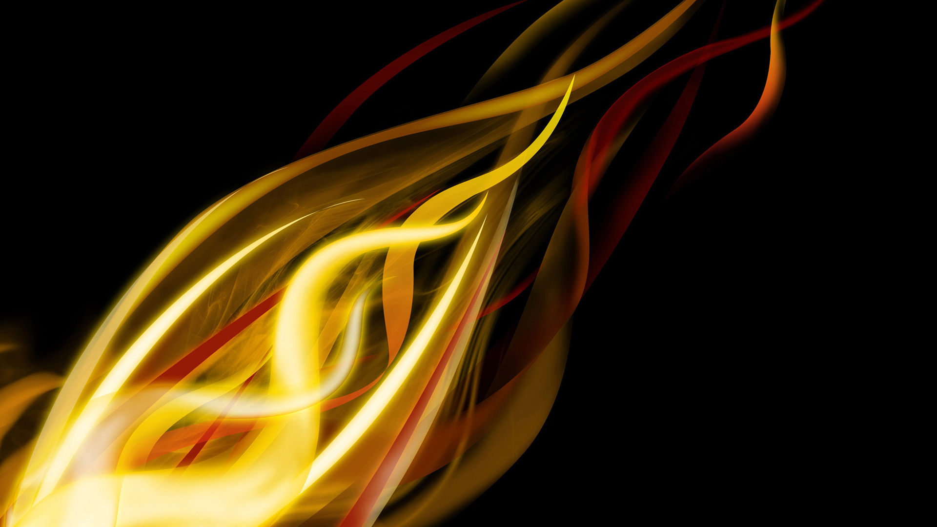 General 1920x1080 abstract black background shapes yellow red orange