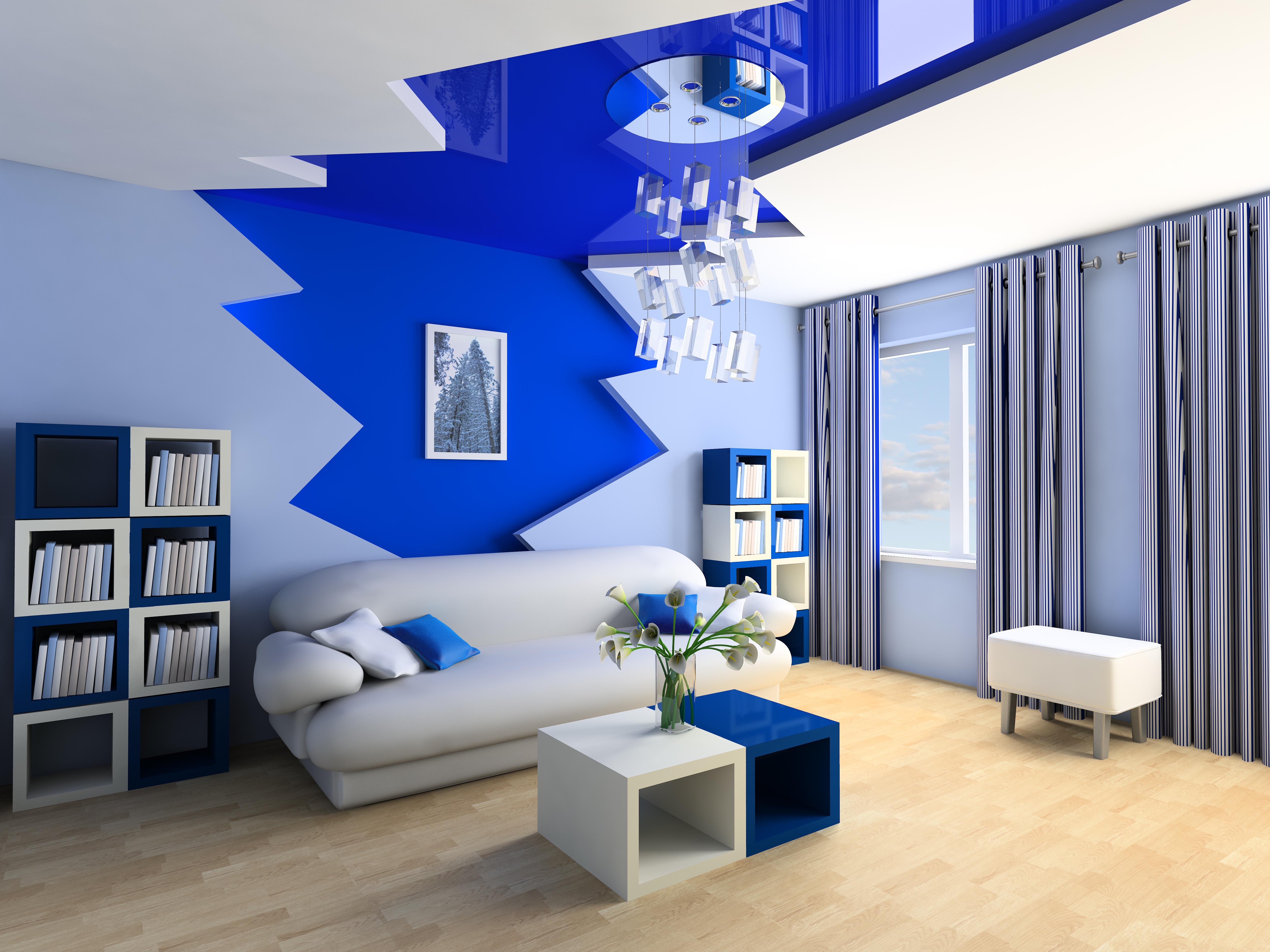 General 5000x3750 blue interior interior design CGI digital art