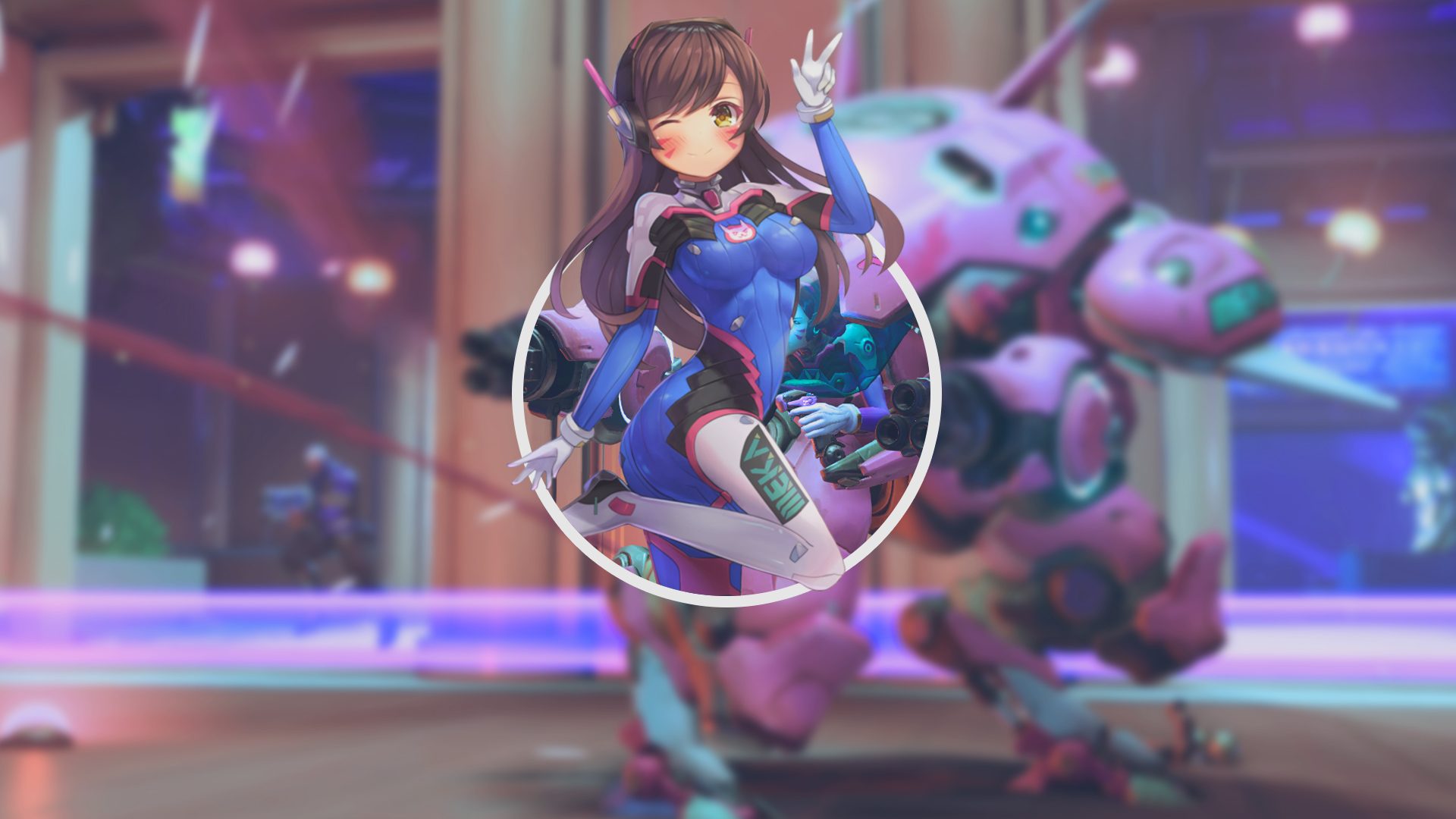 Anime 1920x1080 Overwatch anime anime girls D.Va (Overwatch) picture-in-picture