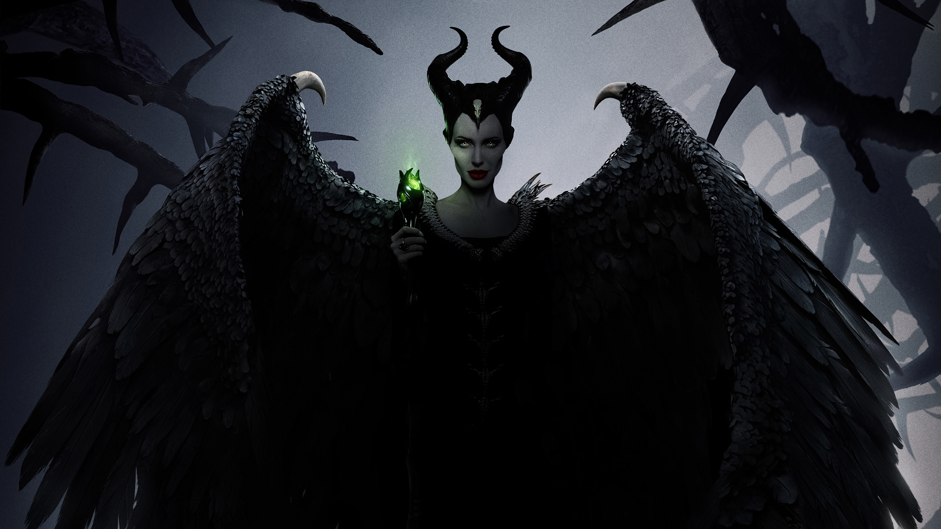 People 3840x2160 Angelina Jolie Maleficent mistress of evil Black wings actress movies