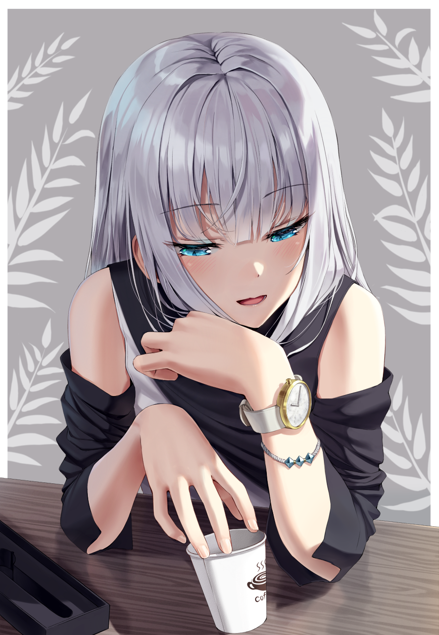 Anime 900x1302 anime anime girls digital art artwork 2D portrait display superpig (wlstjqdla) silver hair blue eyes