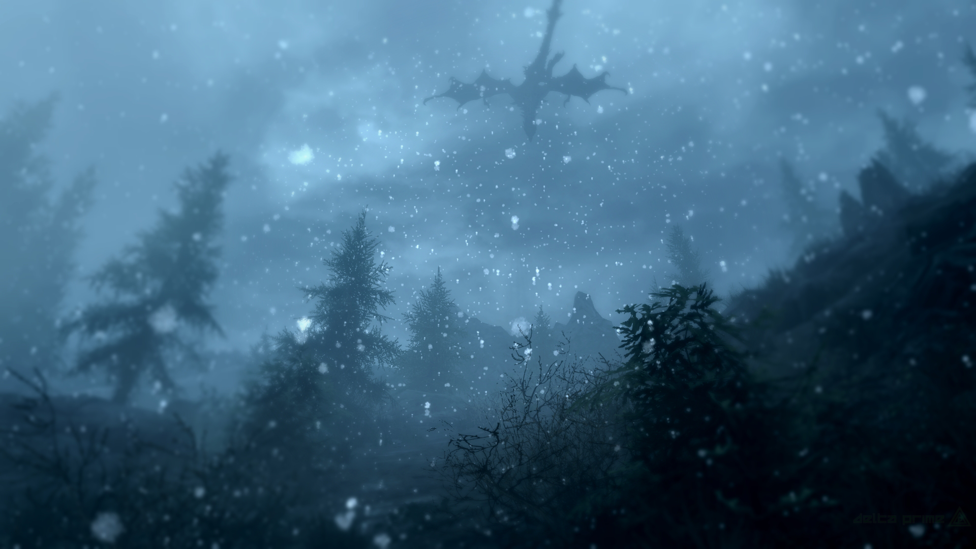 General 1920x1080 The Elder Scrolls V: Skyrim Alduin PC gaming RPG Skyrim Remastered dragon snowstorm winter