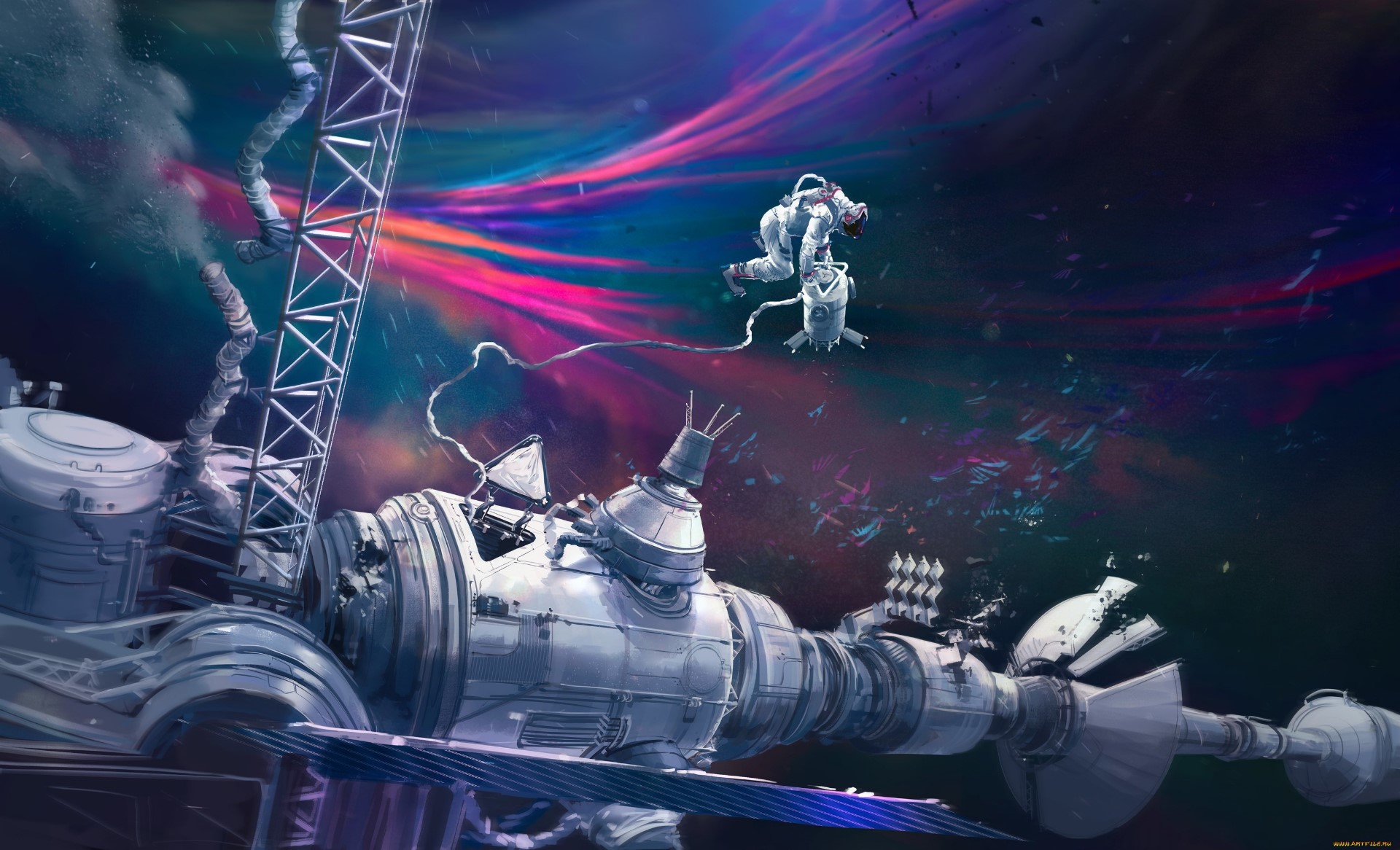 General 1920x1166 space space art artwork astronaut