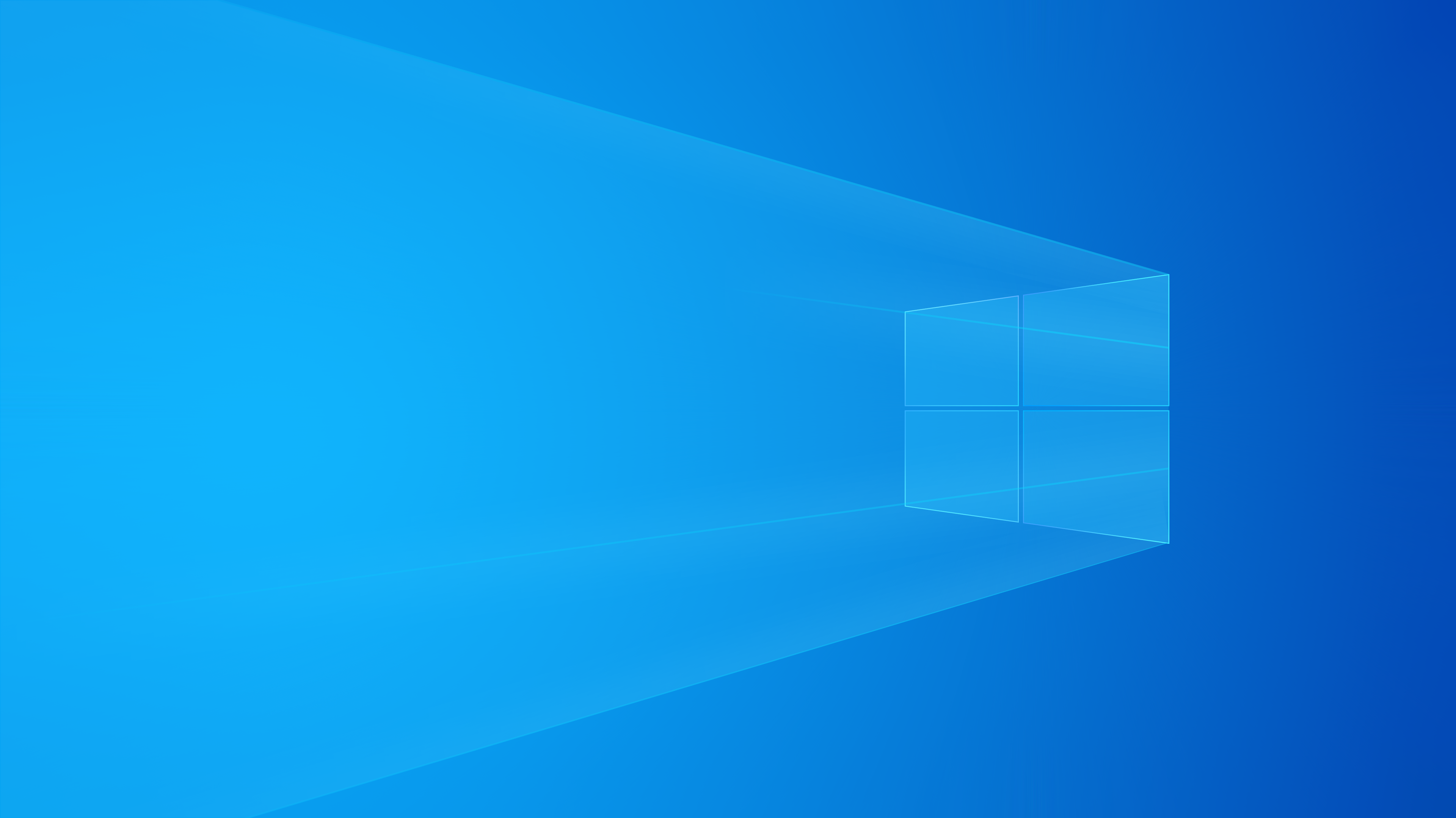 General 3840x2160 4K operating system Microsoft digital art logo simple background Windows 10 minimalism Microsoft Windows blue blue background