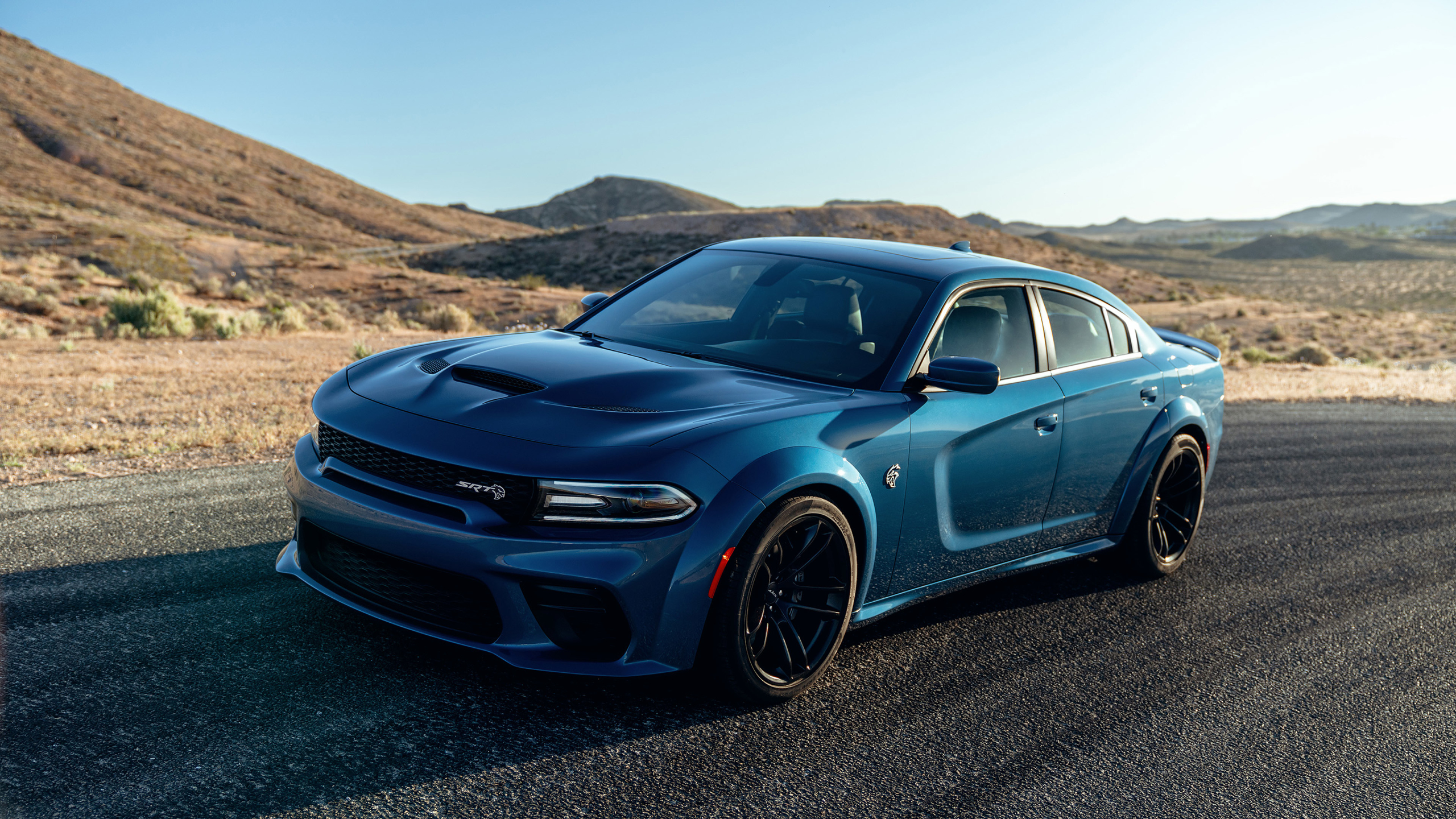 General 2560x1440 hellcat blue cars car vehicle Dodge Dodge Charger muscle cars American cars