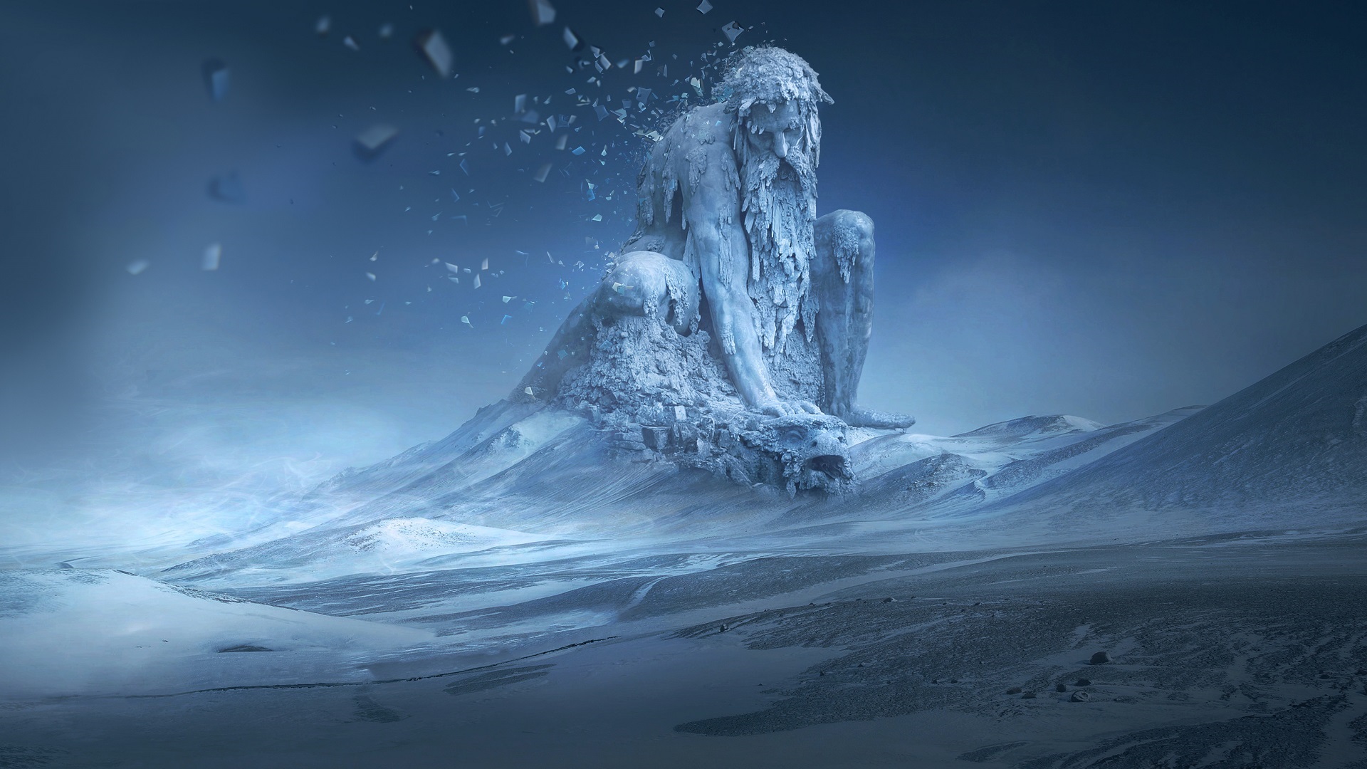 General 1920x1080 artwork fantasy art winter ice snow Ymir (Norse mythology)